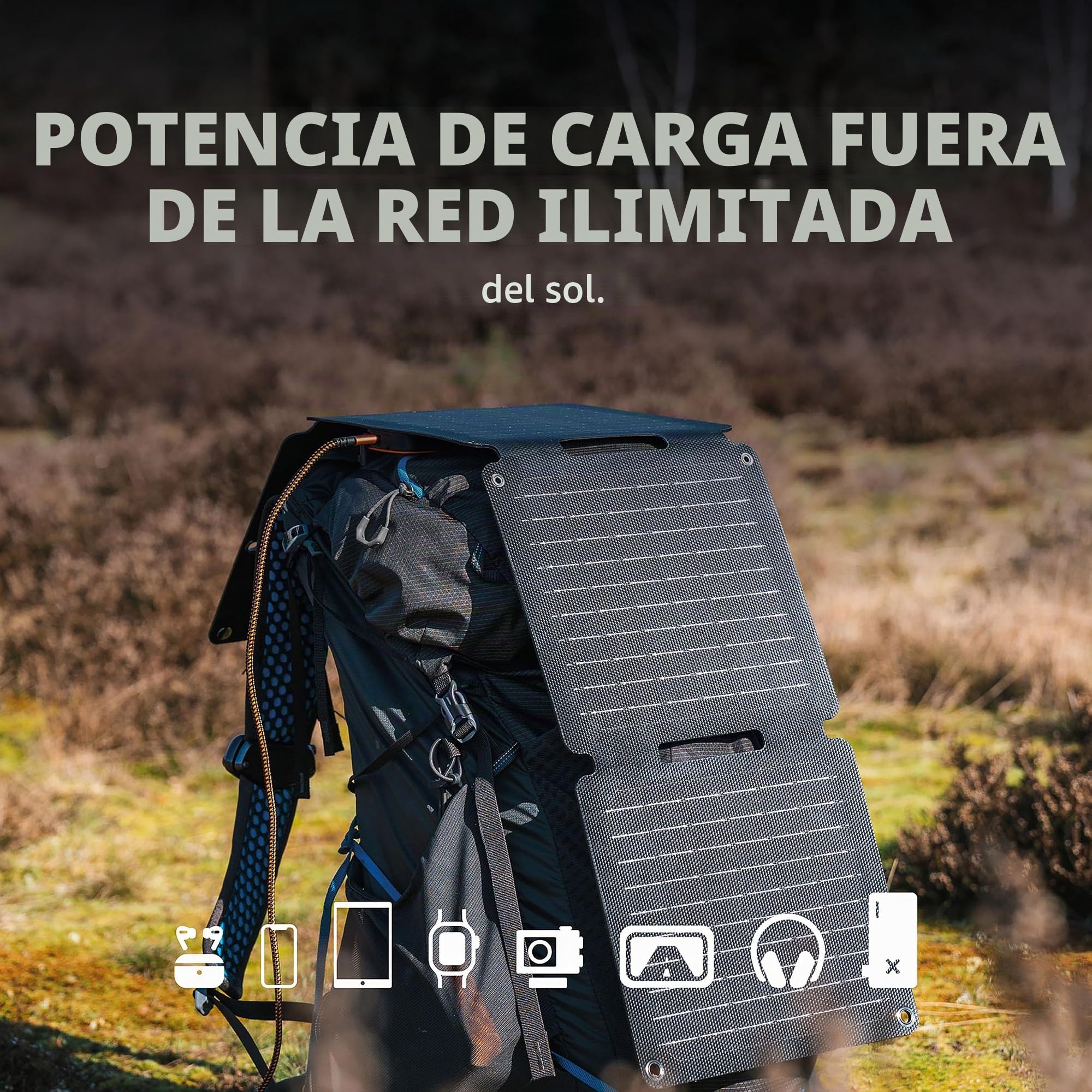PANEL SOLAR PLEGABLE XR2S28 28W NEGRO XTORM