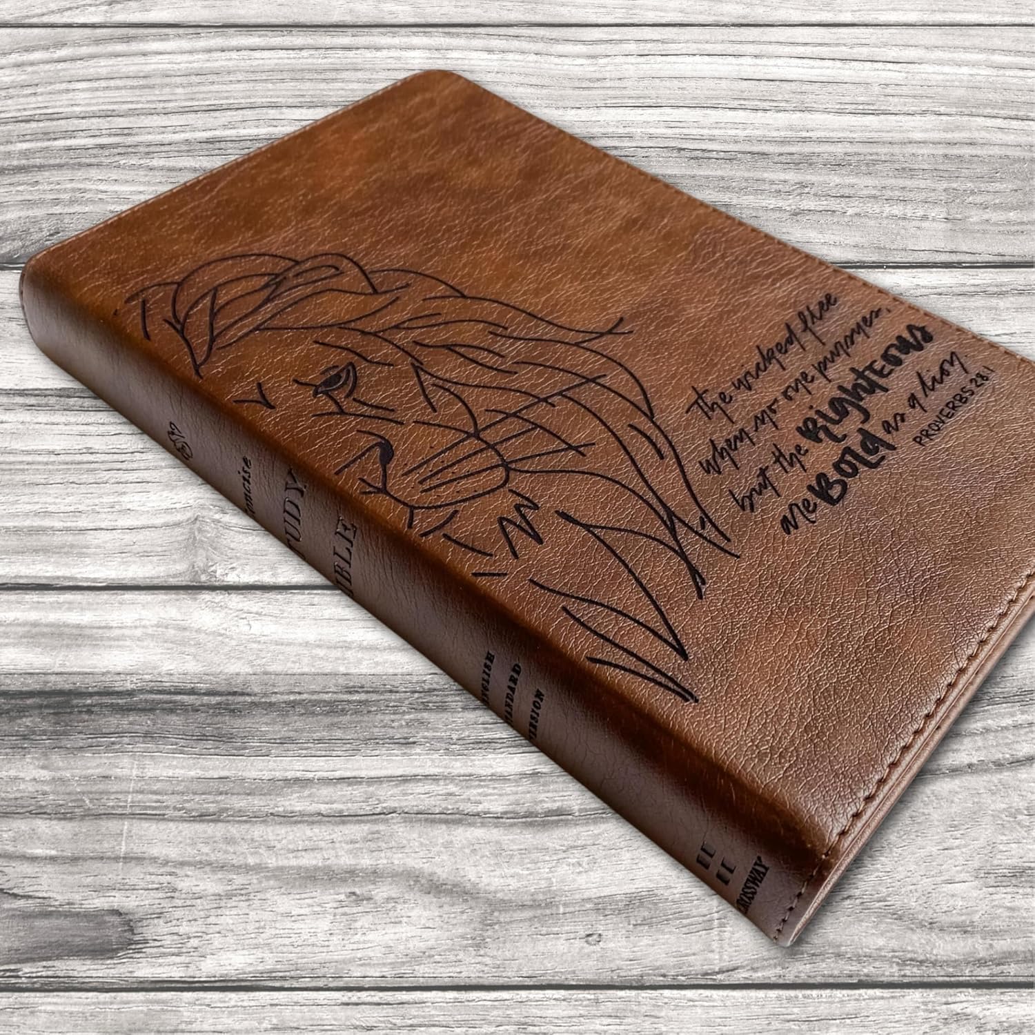 ESV Concise Study Bible | Personalized with Name | Custom Design is Hand Lettered & Laser Engraved | Gift for: Baptism, Wedding, Anniversary, Birthday, Graduation...