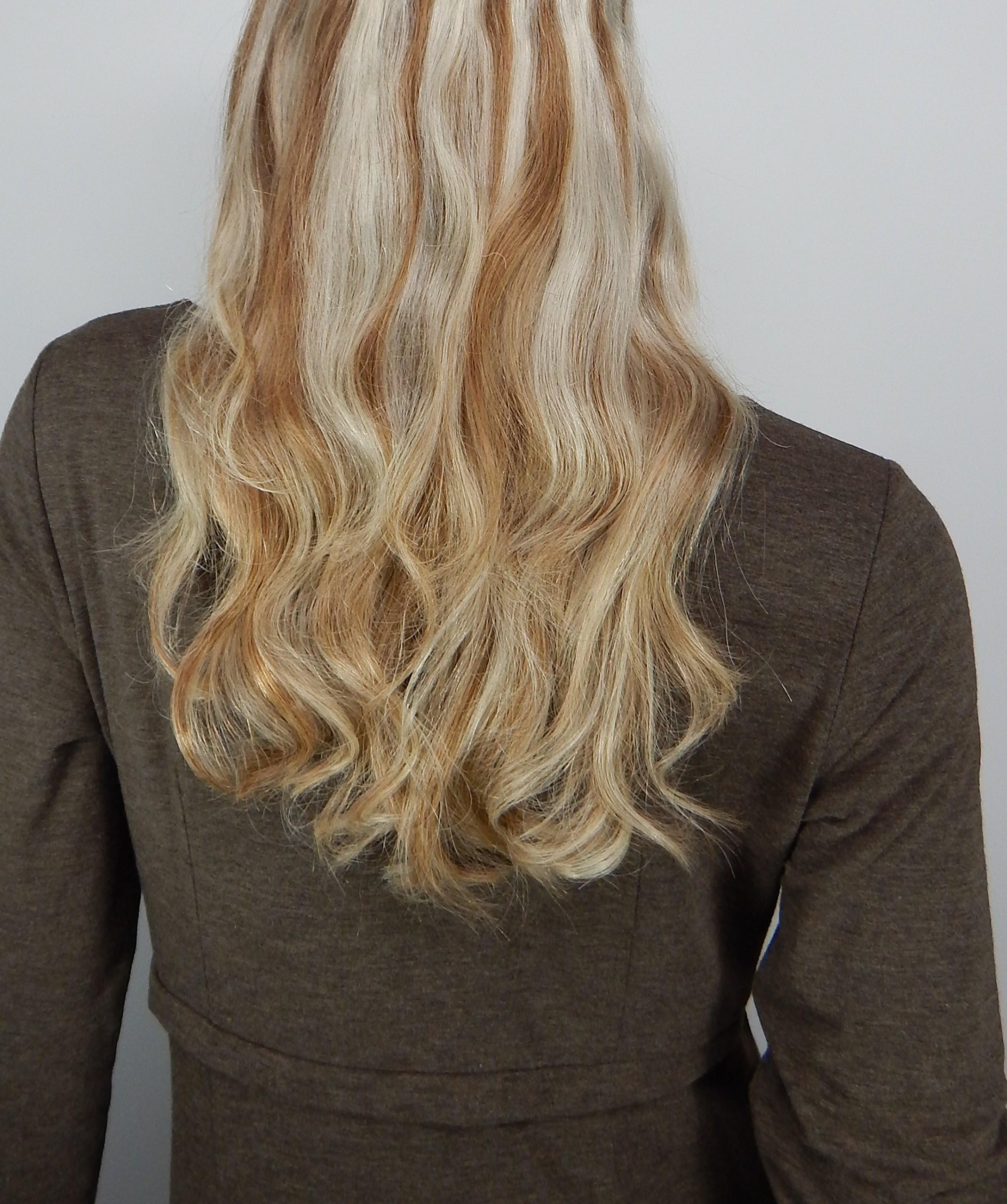 Layered Halo Hair Extensions - 16 Inch #8/613 Blonde Mix - One Piece Halo Flip in - 100% Remy Human Hair