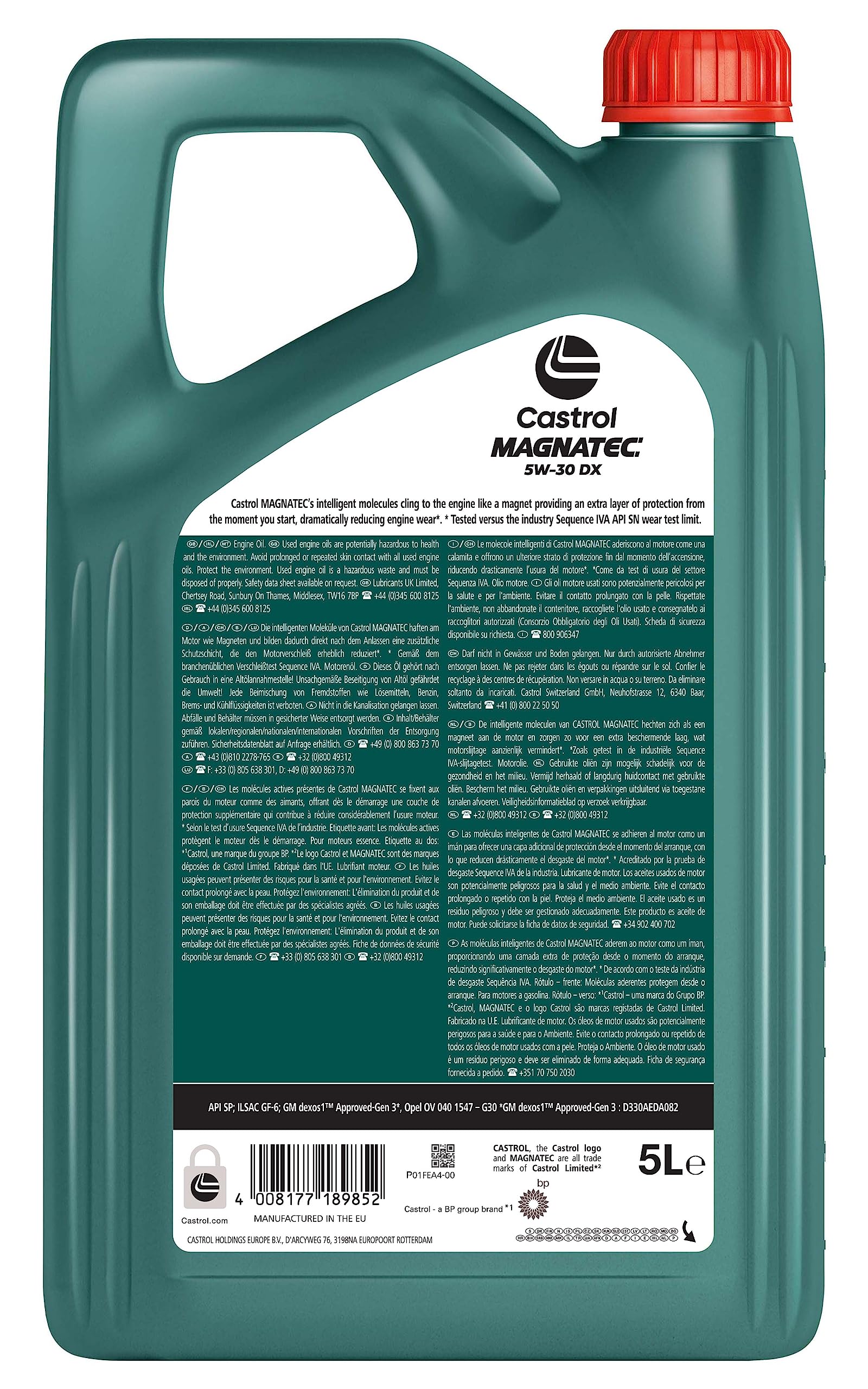 Castrol MAGNATEC 5W-30 DX Motoröl, 5L