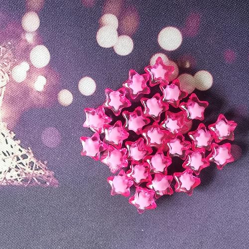 Miniatura 6 de Xeahung 120 cuentas acrílicas de estrella para hacer joyas, pulseras, collares, aretes, llaveros, accesorios, manualidades, San Valentín, Navidad,