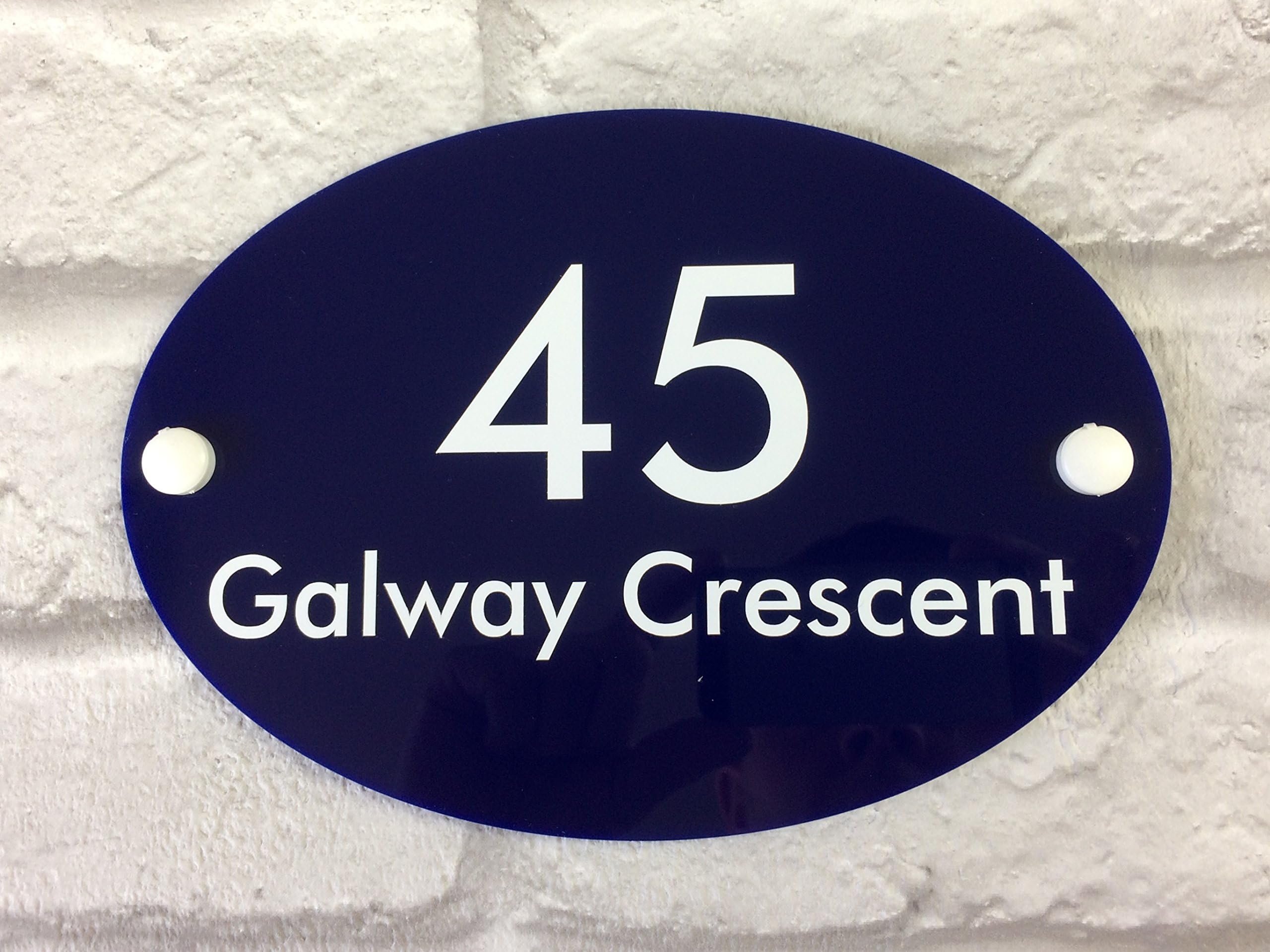 Premier Quality Acrylic Modern House Sign Plaque | Choice of Fonts and colours | Personalised House number | street name