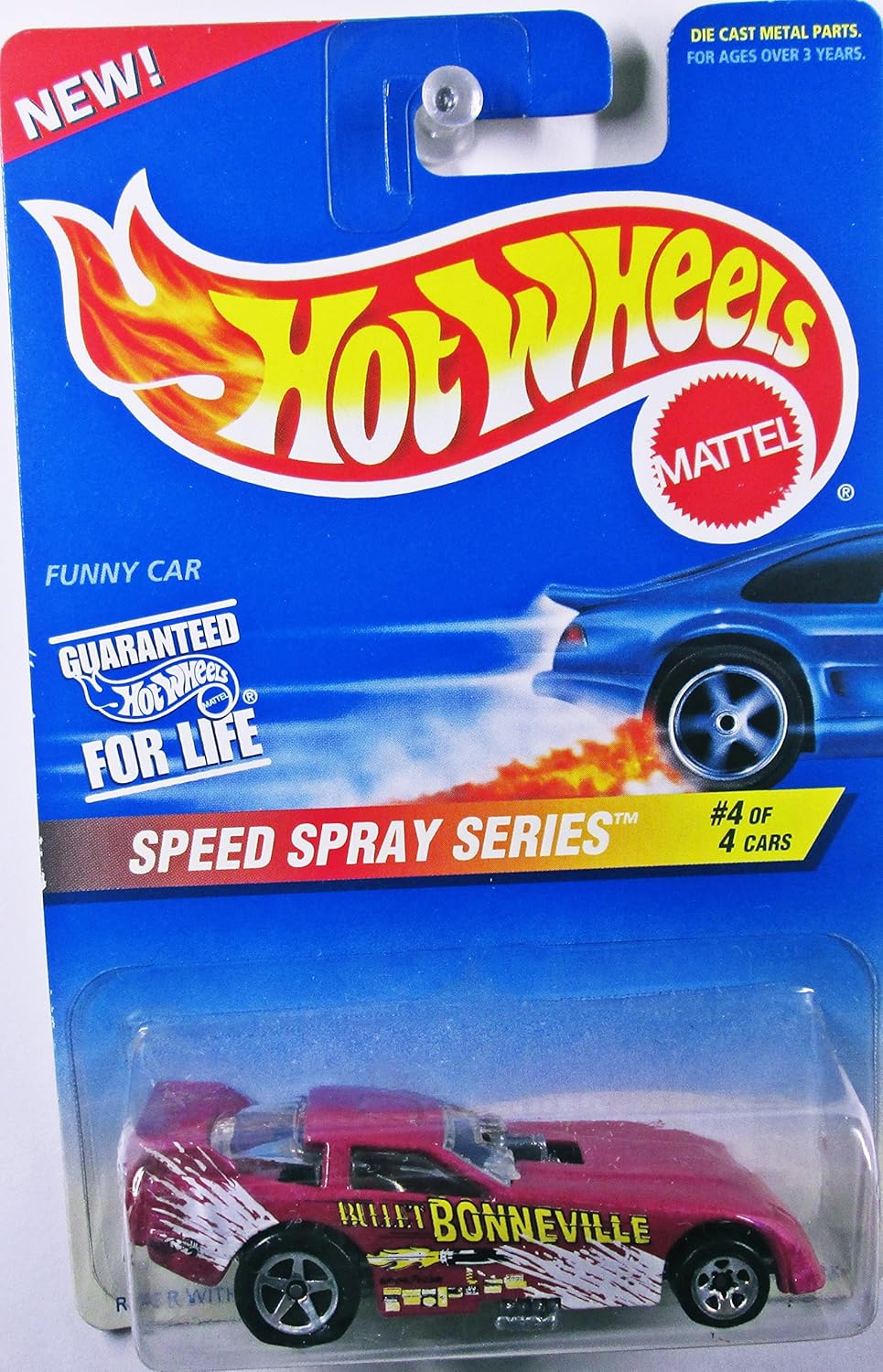 Hot Wheels - Speed Spray Series - #4 of 4 - Funny Car (Magenta) - Collector #552 by Hot Wheels