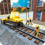 Railway Track Construction- Heavy Excavator Truck Driving
