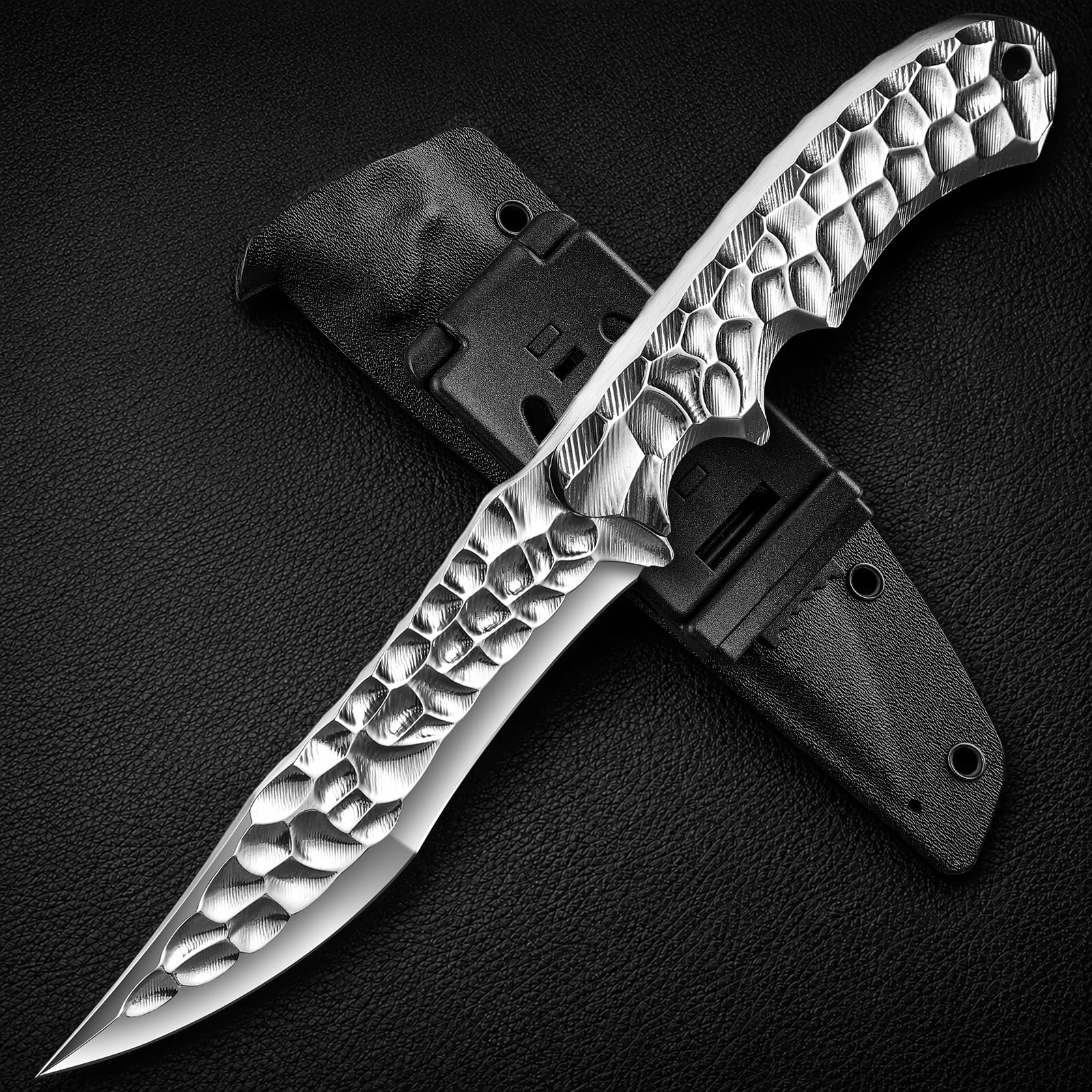Purple Dragon VG10 Steel Full Tang Fixed Blade Knife with Kydex Sheath
