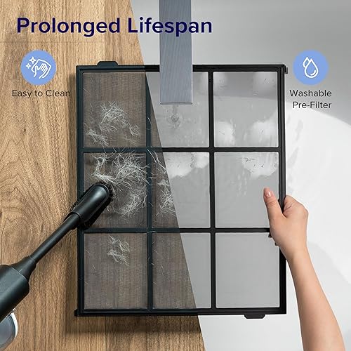 Miniatura 4 de LEVOIT Purificadores de aire para el hogar, habitación grande de hasta 1800 pies cuadrados en 1 hora con filtros lavables, monitor de calidad del