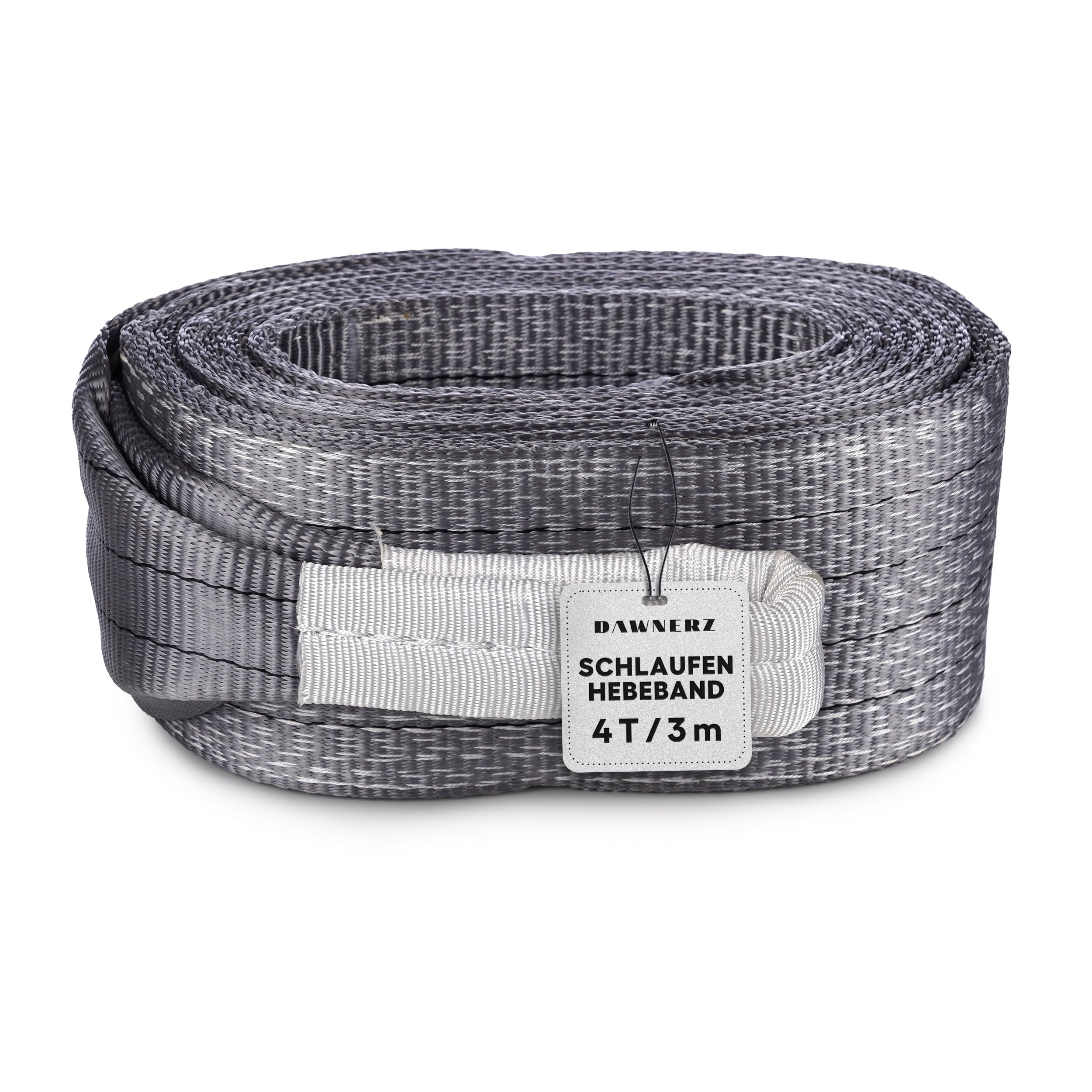 Cinta de elevación de 4000 kg, fibra directa, 3 m, resistente correa de poliester – doble capa con asas finales reforzadas