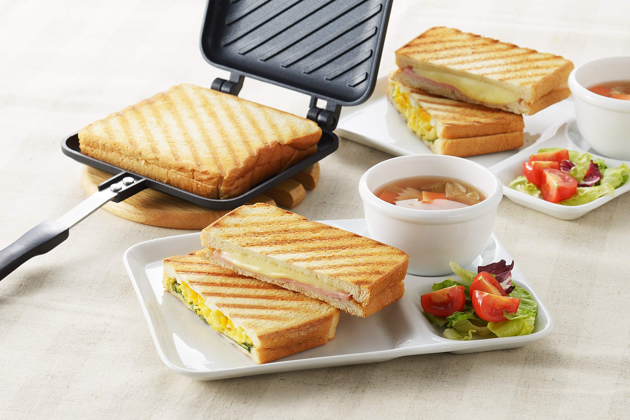 Amazon｜ヨシカワ ホットサンドメーカー 焼き目がサクサク