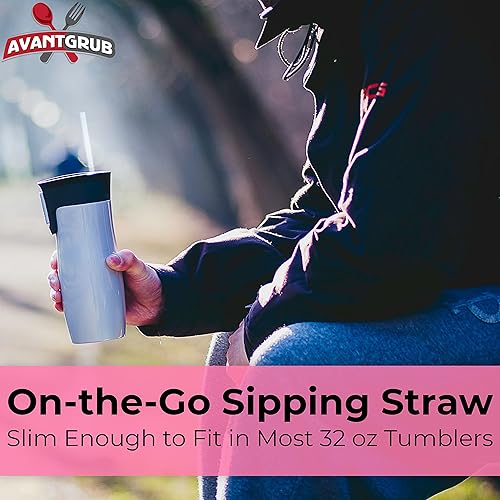 Vista 4 de Pajitas de cóctel transparentes duraderas y reutilizables de 7.75 pulgadas, 500 unidades. Envueltas individualmente para protección contra gérmenes