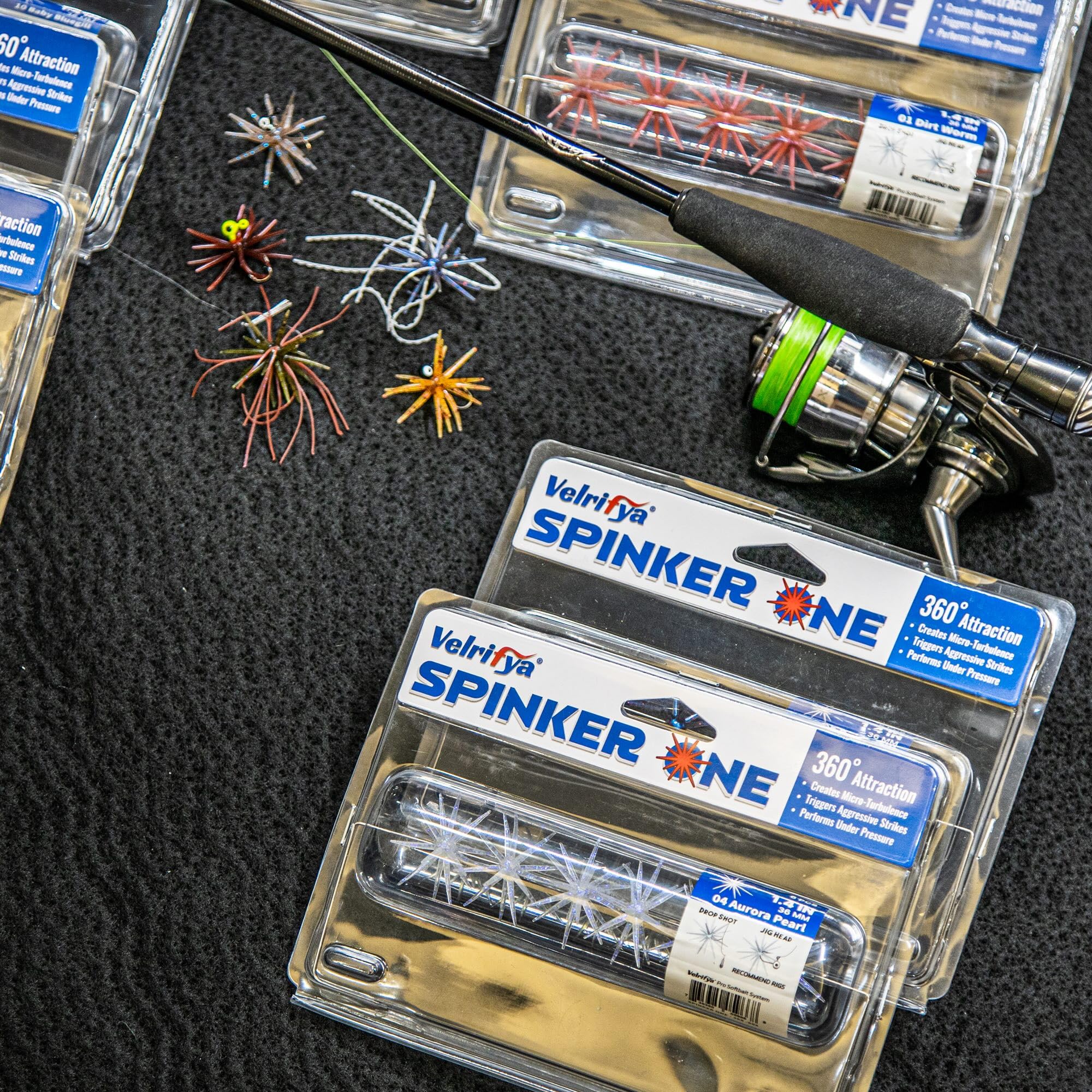 Señuelo de criatura tentáculo, cebos de plástico suave de estilo japonés para pesca de lubina, para tiro caído, aparejo Wacky Rig/Neko y finesse, hundimiento lento, cebo suave Velrifya