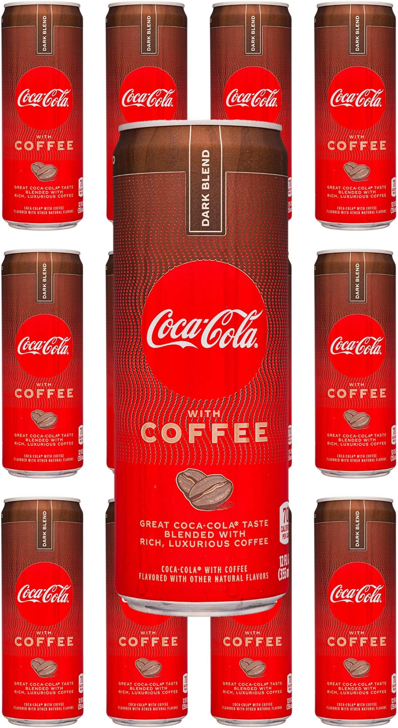Coca Cola with Coffee Dark Blend, 12 cans, 12 fl oz, total 144 fl oz