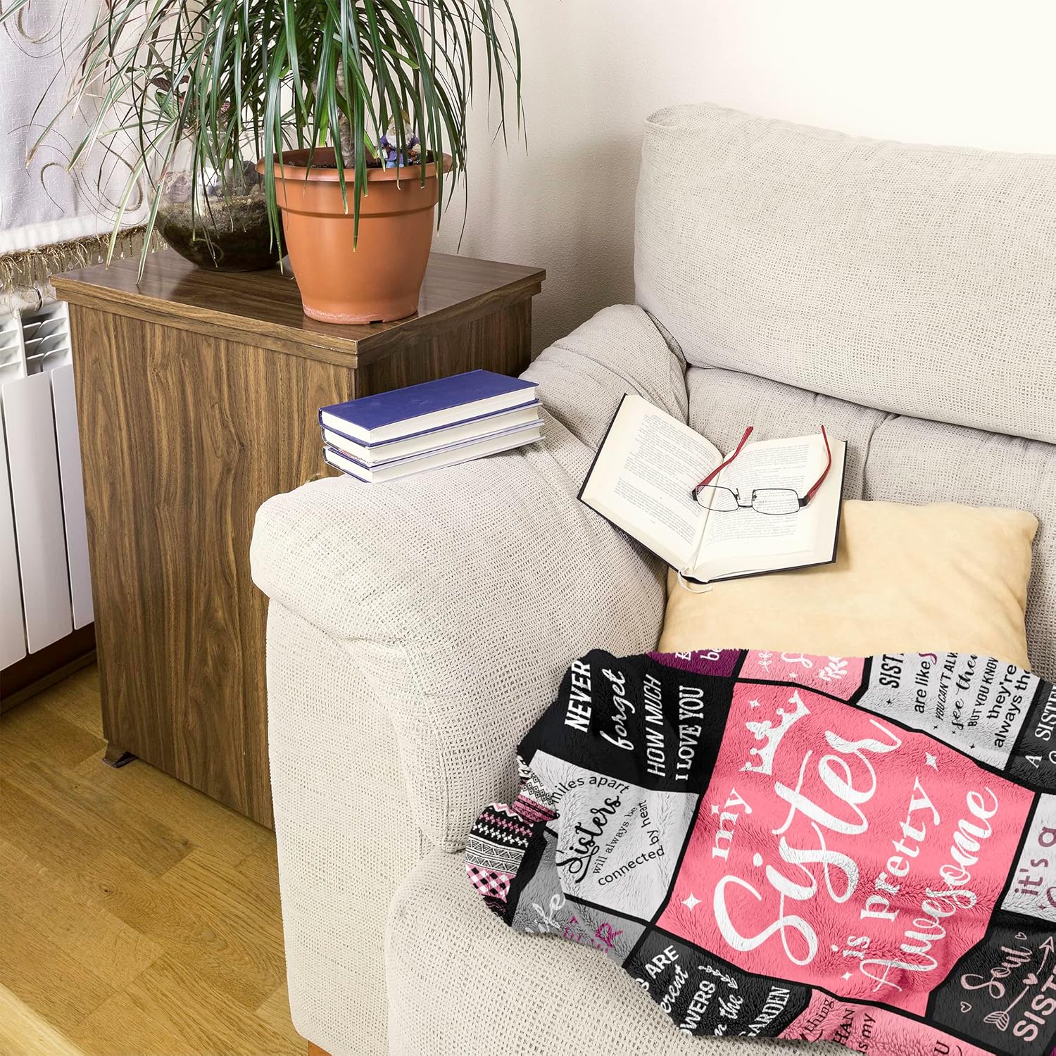 Sister Gifts from Sis, Sisters Birthday Gift Idea, Best Sister Ever Gift for Women, Birthday Gifts for Sisters, Sis Soft Throw Blanket 60" x 50" - Image 2