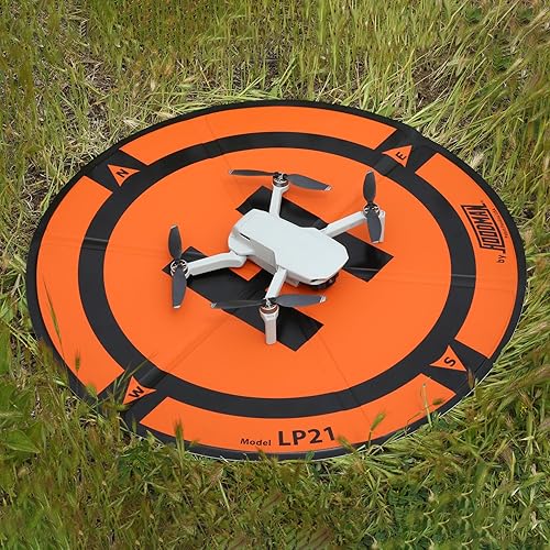 Miniatura 14 de Hoodman La almohadilla de aterrizaje para drones UAV de 5 pies se adapta a Inspire 3, Inspire 2, Inspire 1, no requiere estacas, se pliega a 1/3