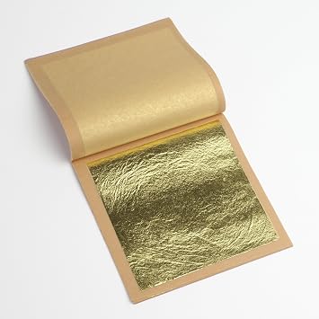 Genuine Gold Leaves Loose 22k, 4 booklets 100 Sheets