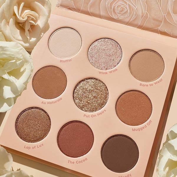 ColourPop Nude Mood Eyeshadow Palette - Brown & Copper Palette with Metallic and Matte Finishes - High-Pigment Eye Makeup with a Long-Wearing Formula (0.3 oz) - 5
