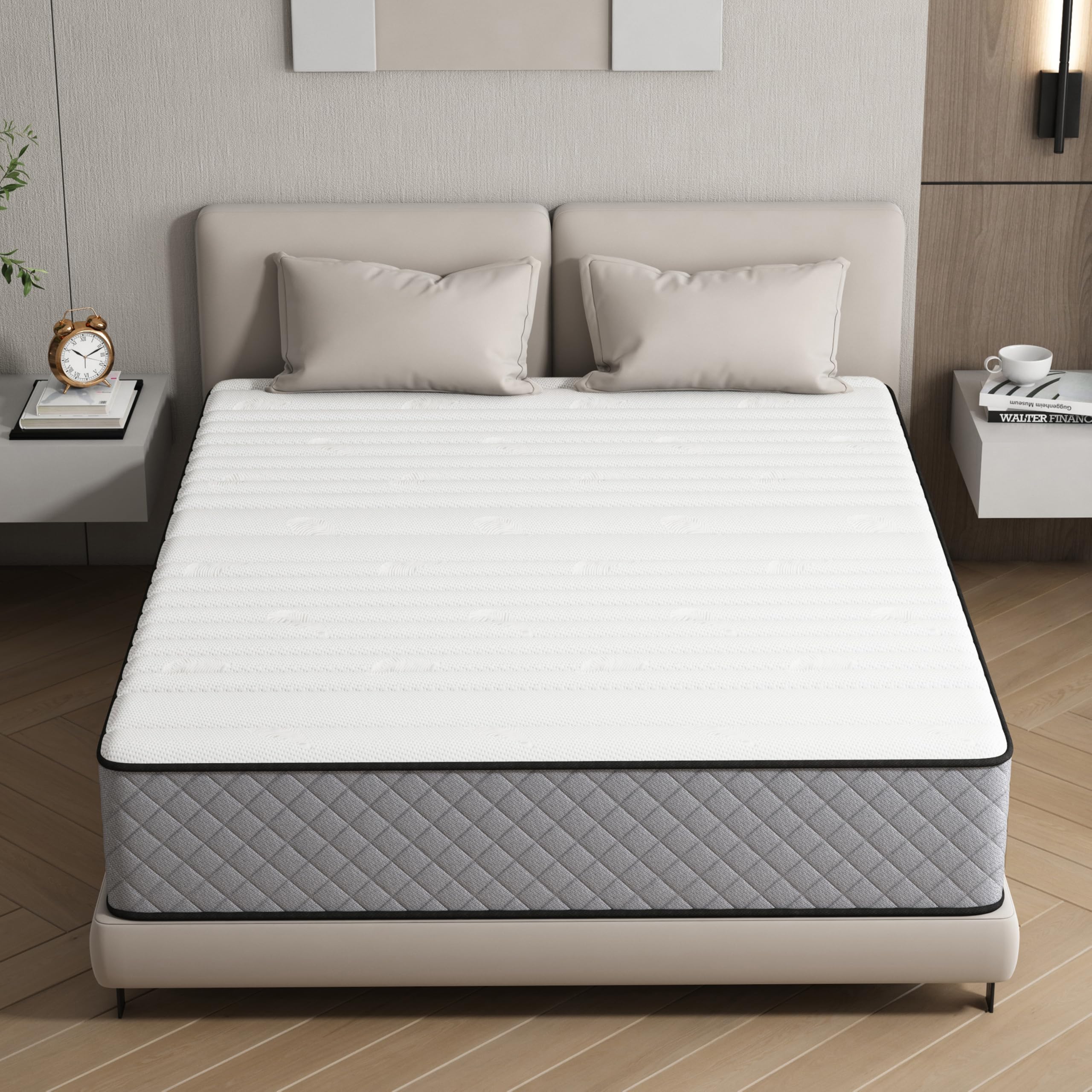 Matoresu Materasso Singolo 80x190, Altezza 21 cm, Medio Rigido, Materasso a Molle e Schiuma, Ergonomico, Insacchettate Sostegno Perfetto, Confortevole e Traspirante