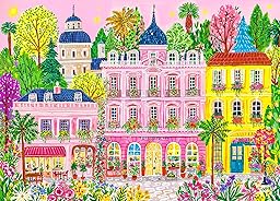 Summer City Jigsaw Puzzle 1000 Teile Erwachsene Colorful Buildings Flowers Trees Puzzle Erwachsene 1000 Teile Puzzles