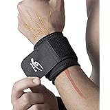 HiRui 2 PACK Wrist Compression Strap and Wrist Brace Sport Wrist Support for Fitness, Weightlifting, Tendonitis, Carpal Tunnel Arthritis, Pain Relief-Wear Anywhere-Unisex,Adjustable