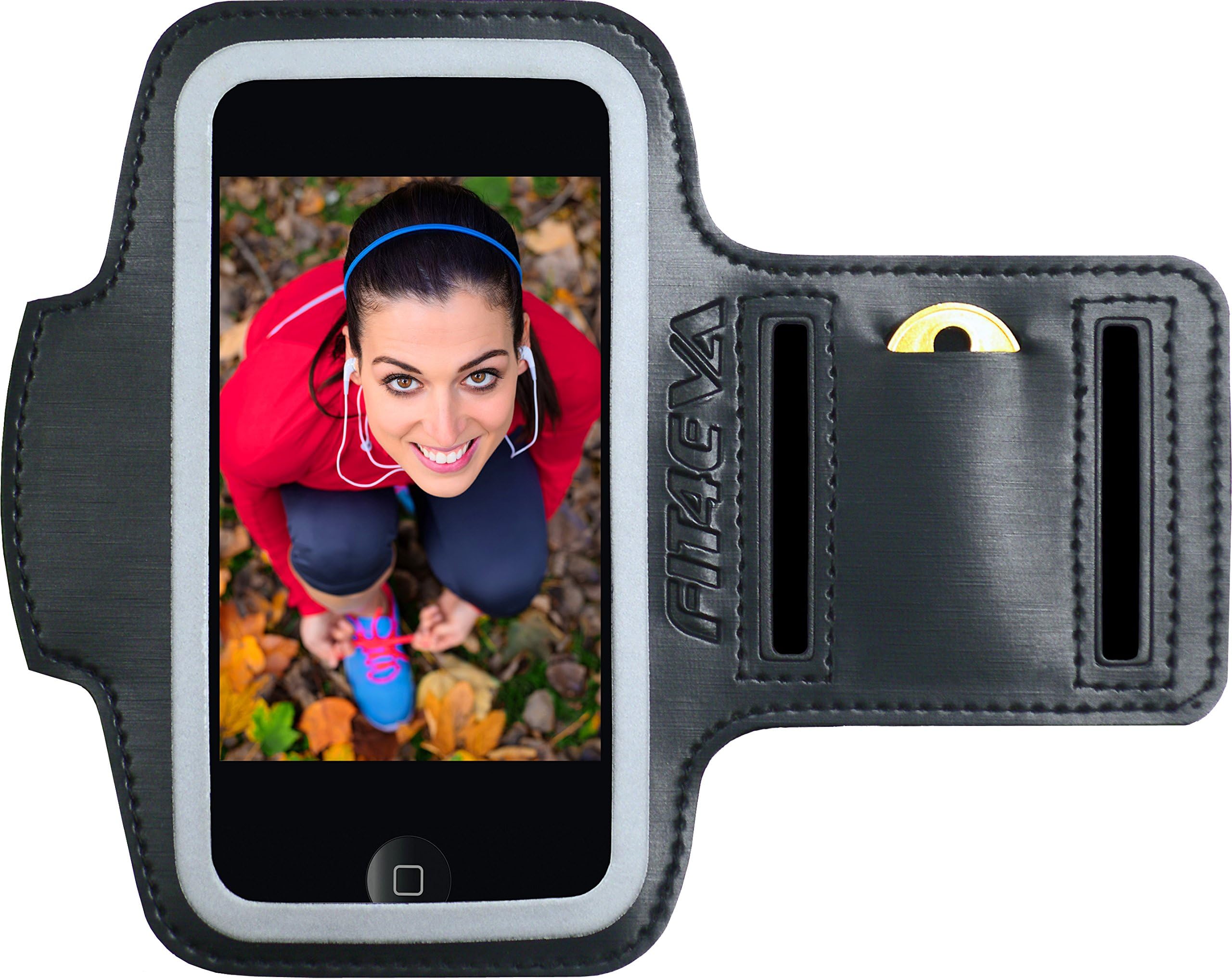BEST iPhone 5/5c/5s & 4/4s Armband For Running & Sports. Maximum Protection For Your iPod Touch GUARANTEED! 2 SPECIAL Pockets for Gym Key And Card. Suits Women & Men For Jogging & Exercise. By FIT4EVA