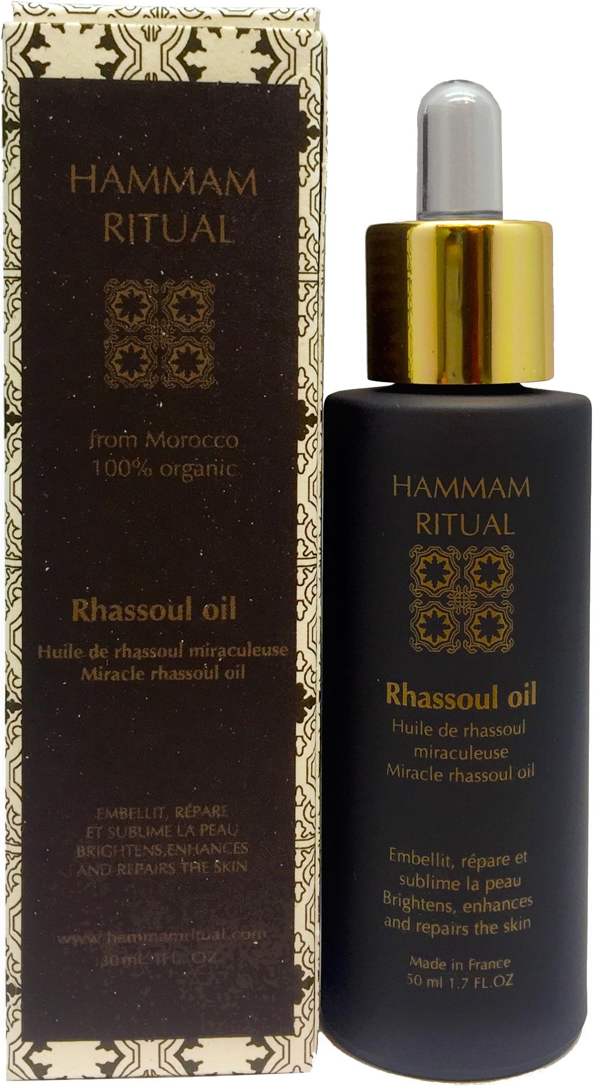 Hammam Ritual Organic Anti-Aging/Anti-Wrinkle Rhassoul Oil 30 ml – Intense Regeneration and Nutrition