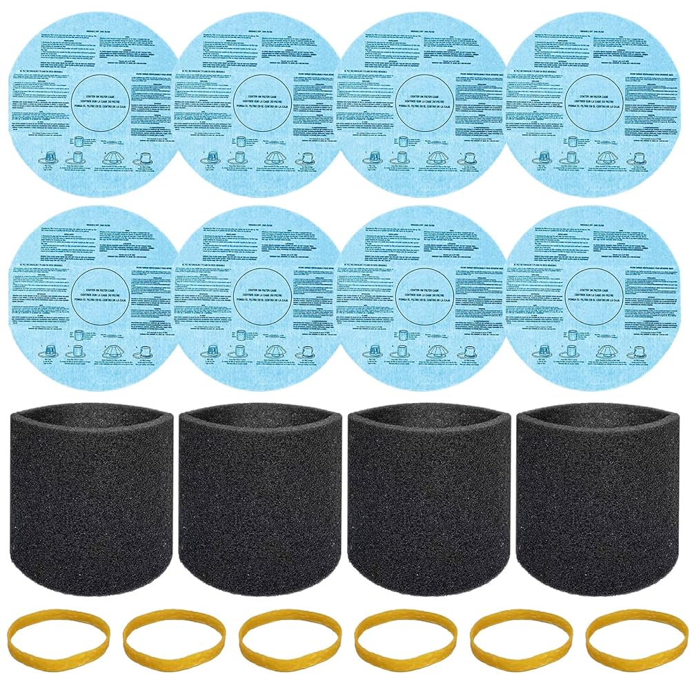 シルキーshoop Smilefil 9 Pack Wet Dry Vacuum Filter Bags Compatible with