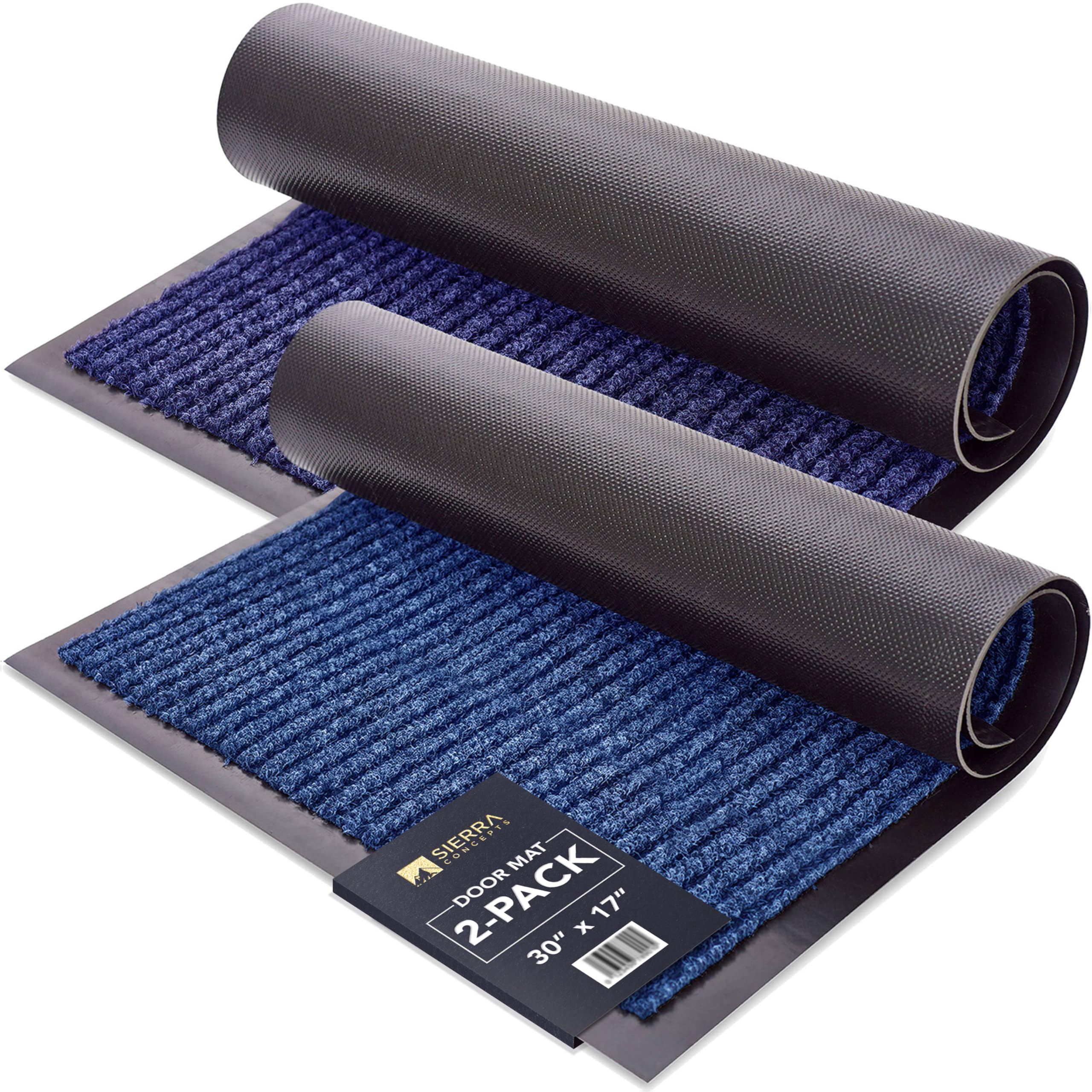 Steel Gray Doormats - 2 Pack Entryway Welcome Mat -11