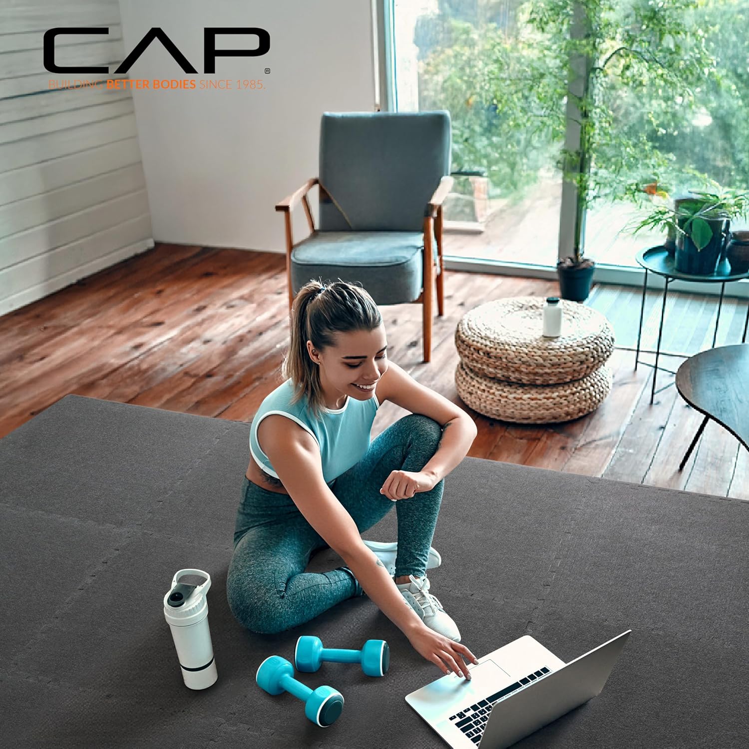 CAP Barbell Interlocking EVA Foam Carpet Puzzle Mat Floor Tiles - 24" x 24" x 1/2" | Multiple Color Options
