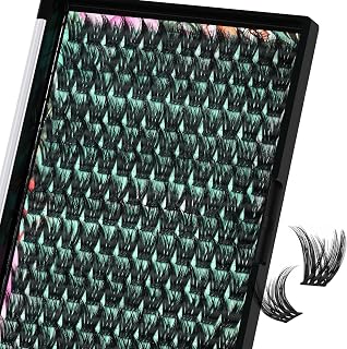 Lash Clusters Wet Look 168Pcs Eyelash Cluster Ultra-Thin Lash Band Eyelashes Extensions Spiky Anime Wide Span Lashes(Mallow,D-14mm)