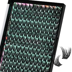 Lash Clusters Wet Look 168Pcs Eyelash Cluster Ultra-Thin Lash Band Eyelashes Extensions Spiky Anime Wide Span Lashes Mallow