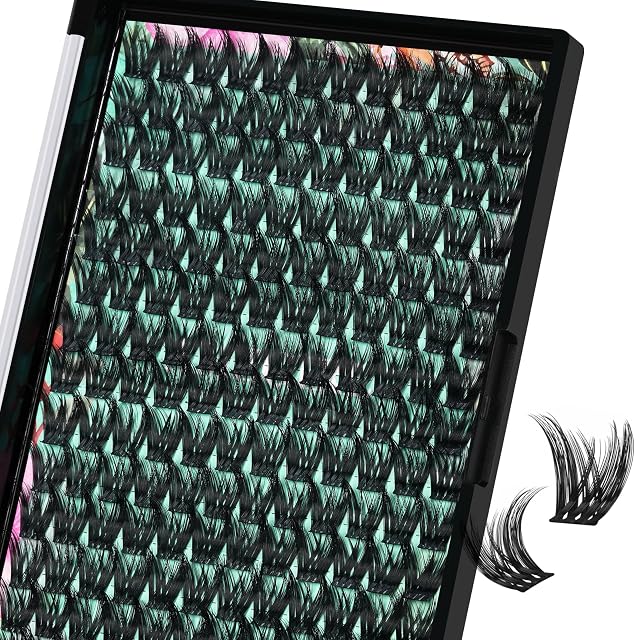 Lash Clusters Wet Look 168Pcs Eyelash Cluster Ultra-Thin Lash Band Eyelashes Extensions Spiky Anime Wide Span Lashes Mallow