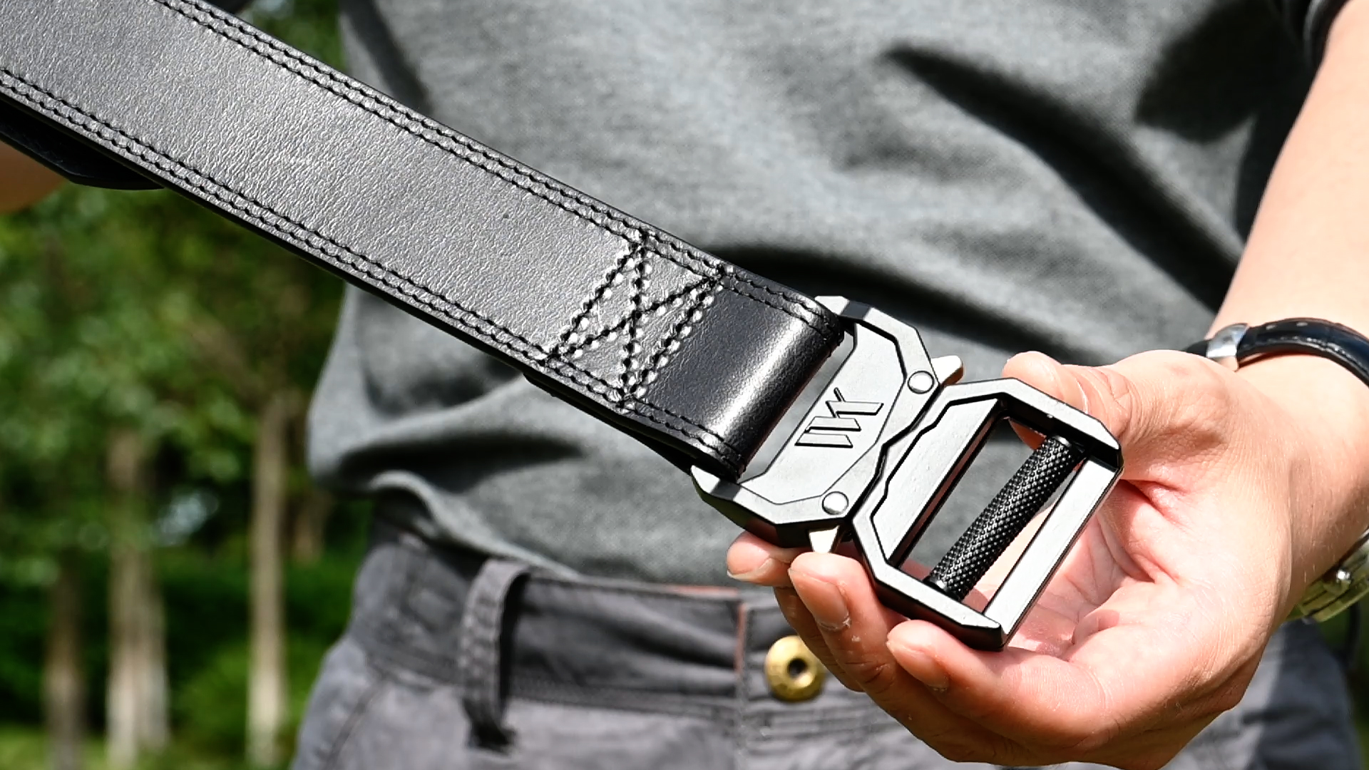 Cintura Militare Mimetica Regolabile Uomo 132cm Con Fibbia - Foto 8