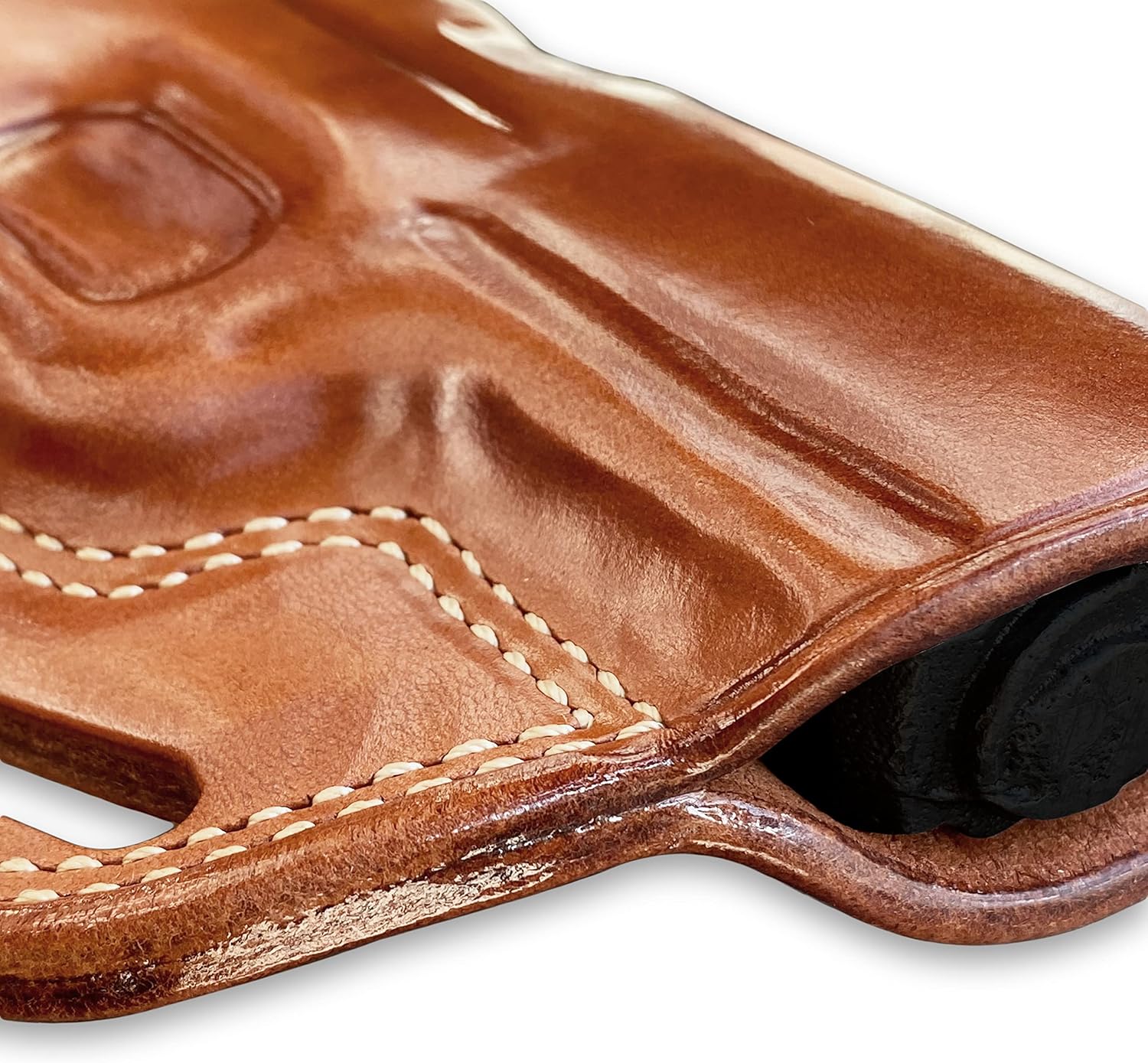 Premium The Ultimate Leather OWB Pancake Holster Open Top Fits Canik TP9 SF Elite-S 9mm 4.19'', Right Hand Draw, Brown Color #1350#