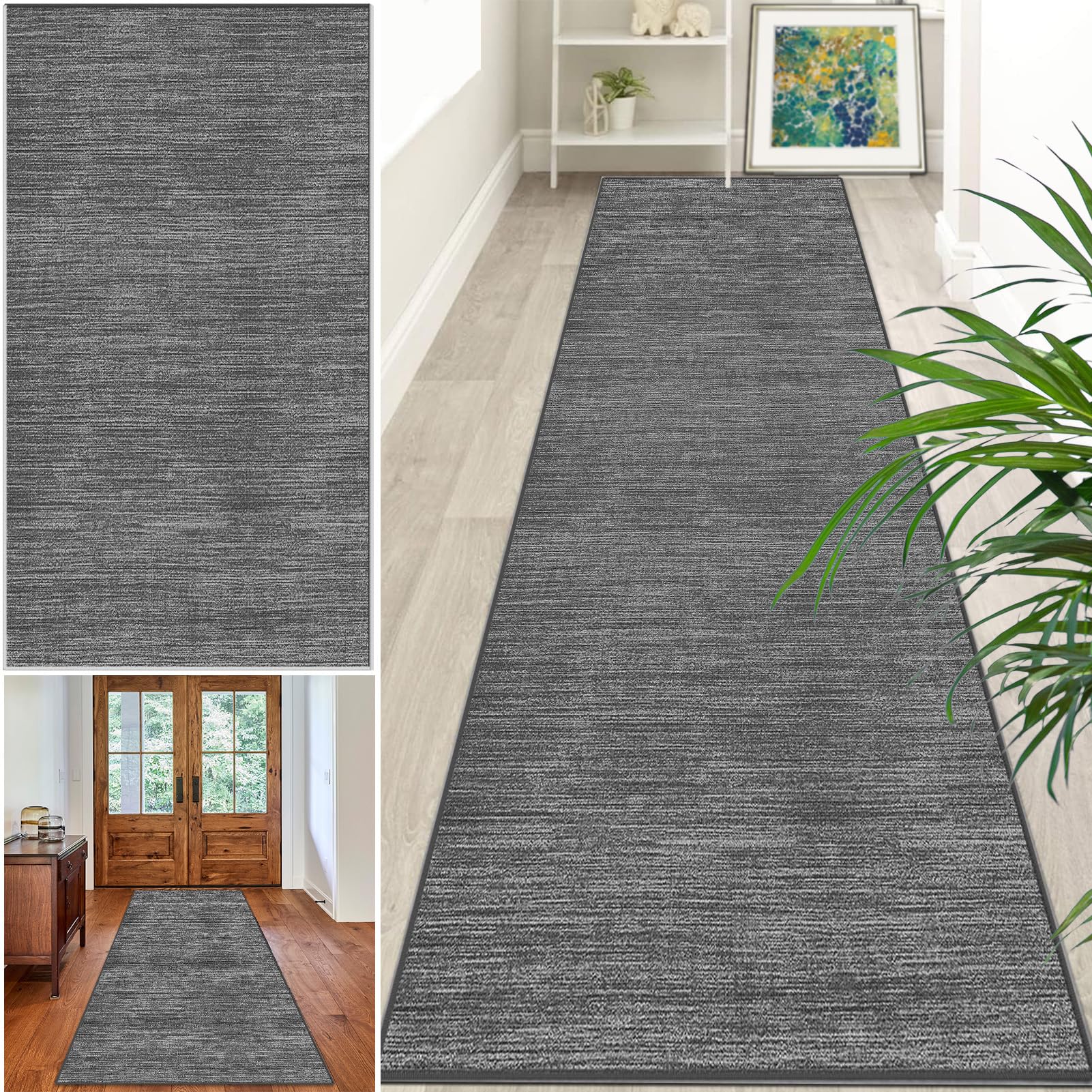 Extra Long Runner Rugs for Hallway Non Slip Carpet Absorbent Runner Rug Carpet Runners for Kitchen Hallway Runner Kitchen Rug Entrance Large 50 x 80 cm Stair Runner Rug Machine Washable Door Mat