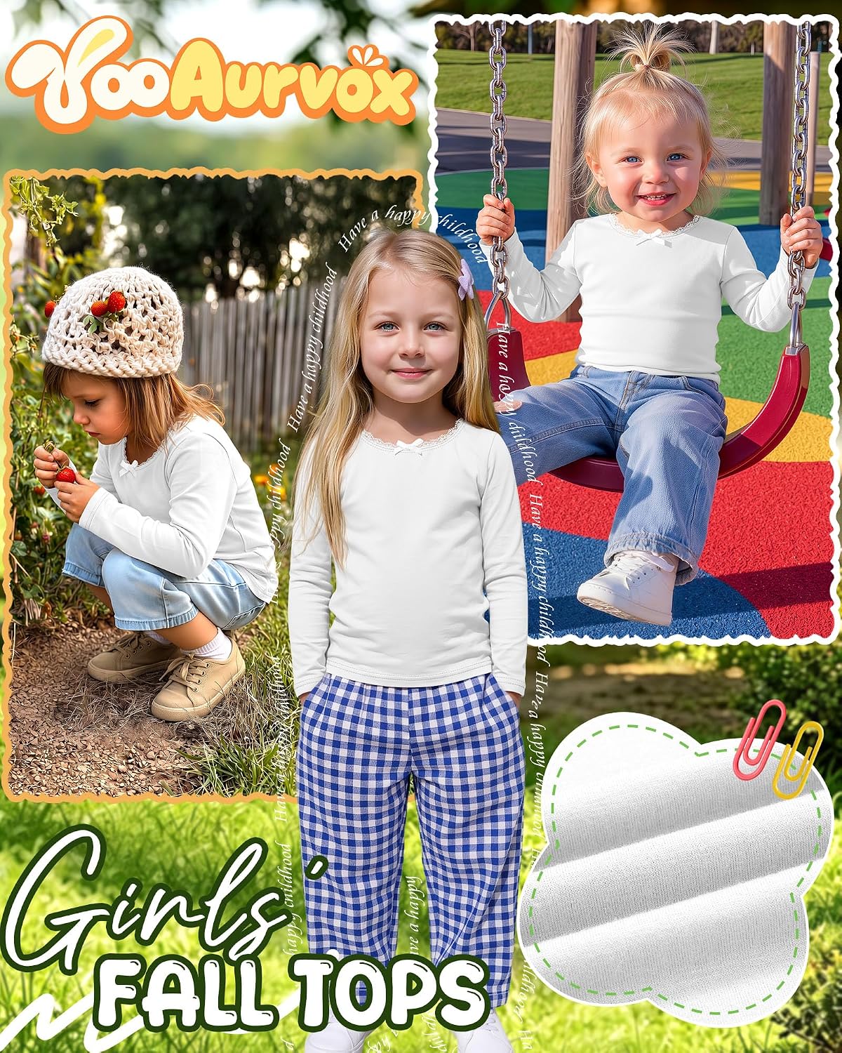 Toddler Girls Long Sleeve Shirts Crew Neck Lace Trim Bow Baby Tops Casual Soft Baggy Cotton Blend Clothes 18M-5T