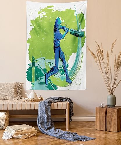 Miniatura 8 de Ambesonne Tapiz de fantasía, paisaje de fantasía con reloj, rayos de cielo de ensueño desde el techo, arte ficticio, colgante de pared ancho para