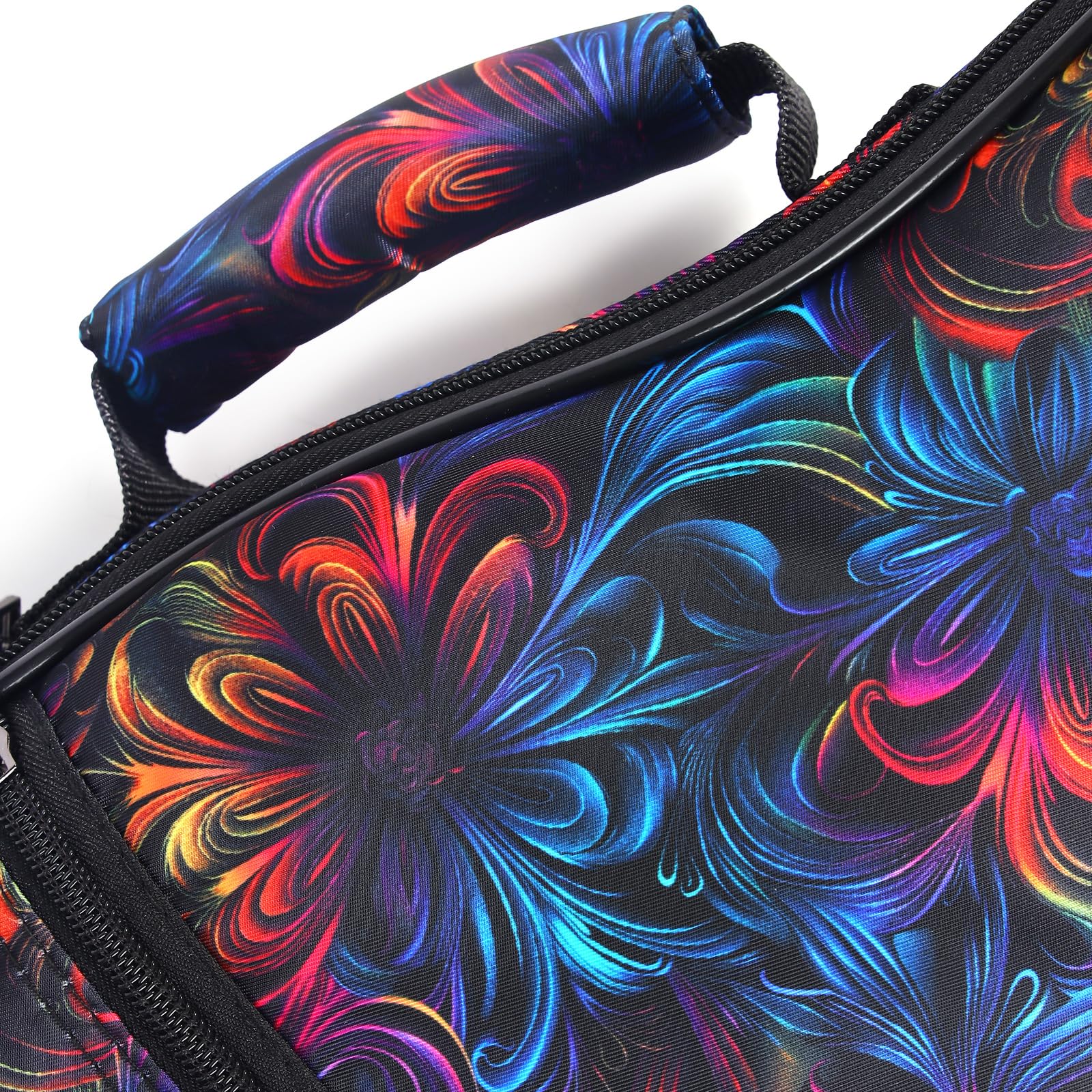 CLOUDMUSIC Ukulelen-Tasche Gigbag gepolsterter Rucksack für Sopran, 53,3 cm (21 Zoll) (Sopran, Floral Fantasy)