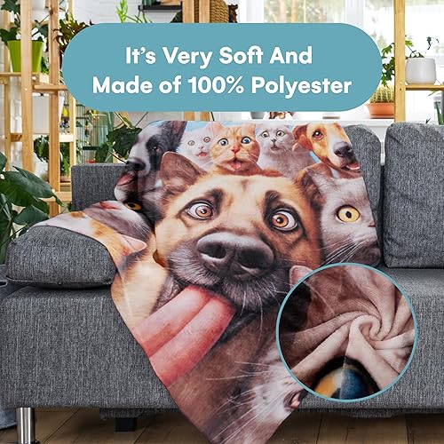 Miniatura 9 de Dawhud Direct Wonder Kitten - Manta de vellón para cama, manta de vellón de gato tamaño Queen para mujeres, hombres y niños, manta de felpa súper