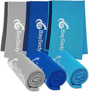BaySedy 冷却タオル 熱中症対策 暑さ対策タオル 3枚セット100×30cm 収納バッグ付き BSDCT302