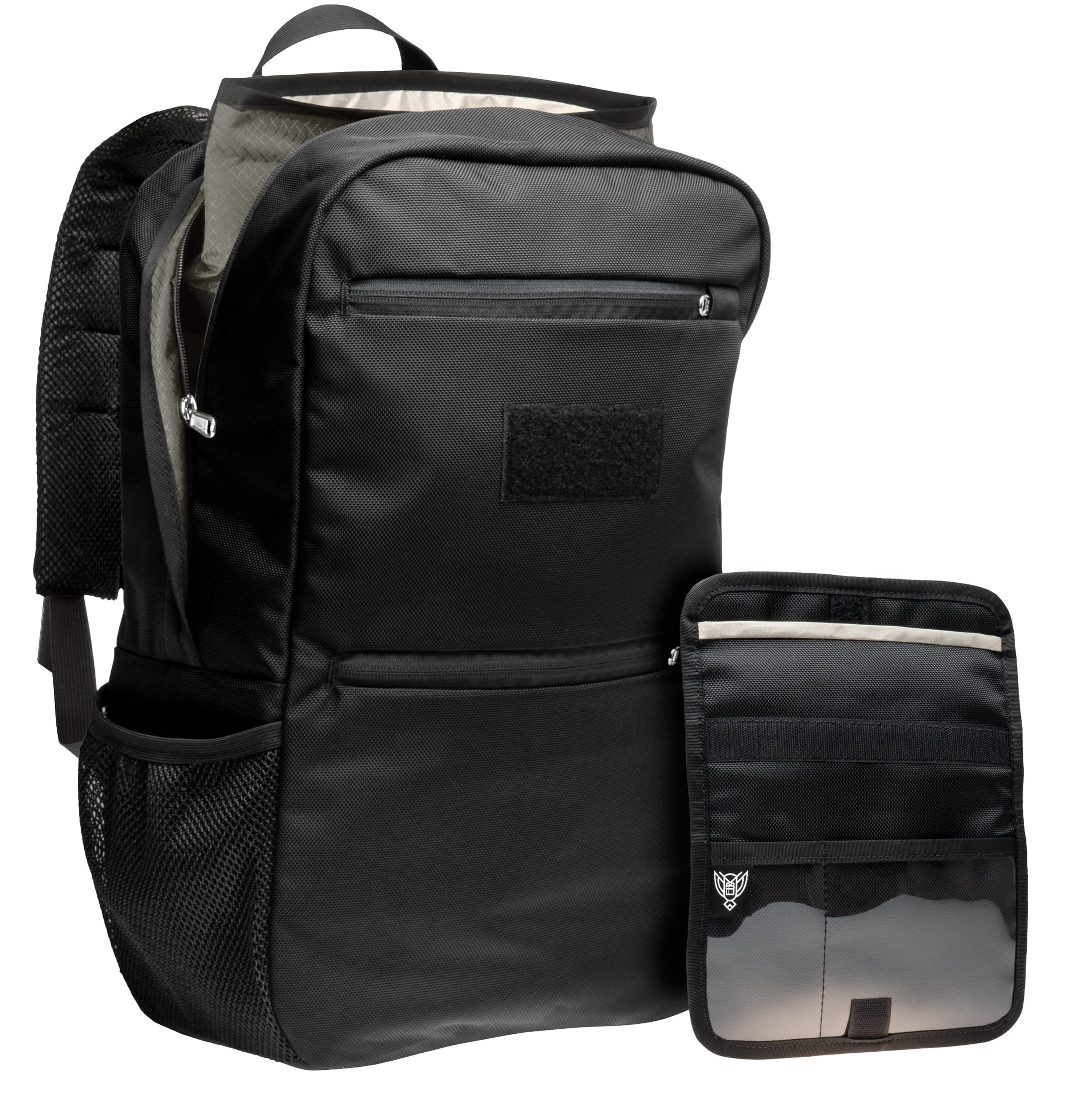 Xtreme Sight Line~ Xecutive Transport Faraday Backpack/Small LITE Faraday Bag Combo ~ Shoulder Strap Included ~ Tracking/Hacking Defense ~ Stone