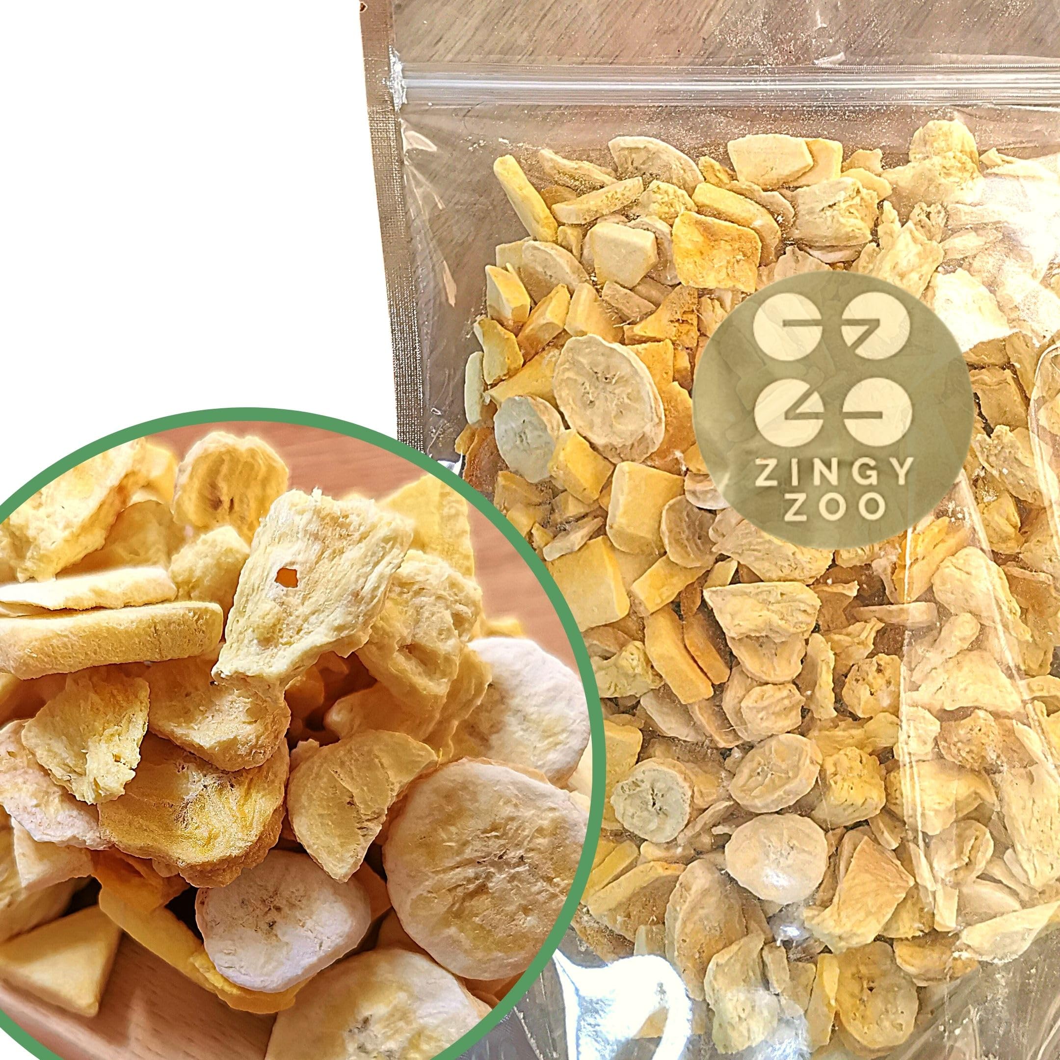 Frutas Liofilizadas | XL 350g Mezcla Plátano Seca, Piña, Mango | Fruta Seca Pura | Comida Liofilizada | Freeze Dried Fruit Tropical Banana Mango Pineapple Mix | Fruta Tropical ZingyZoo