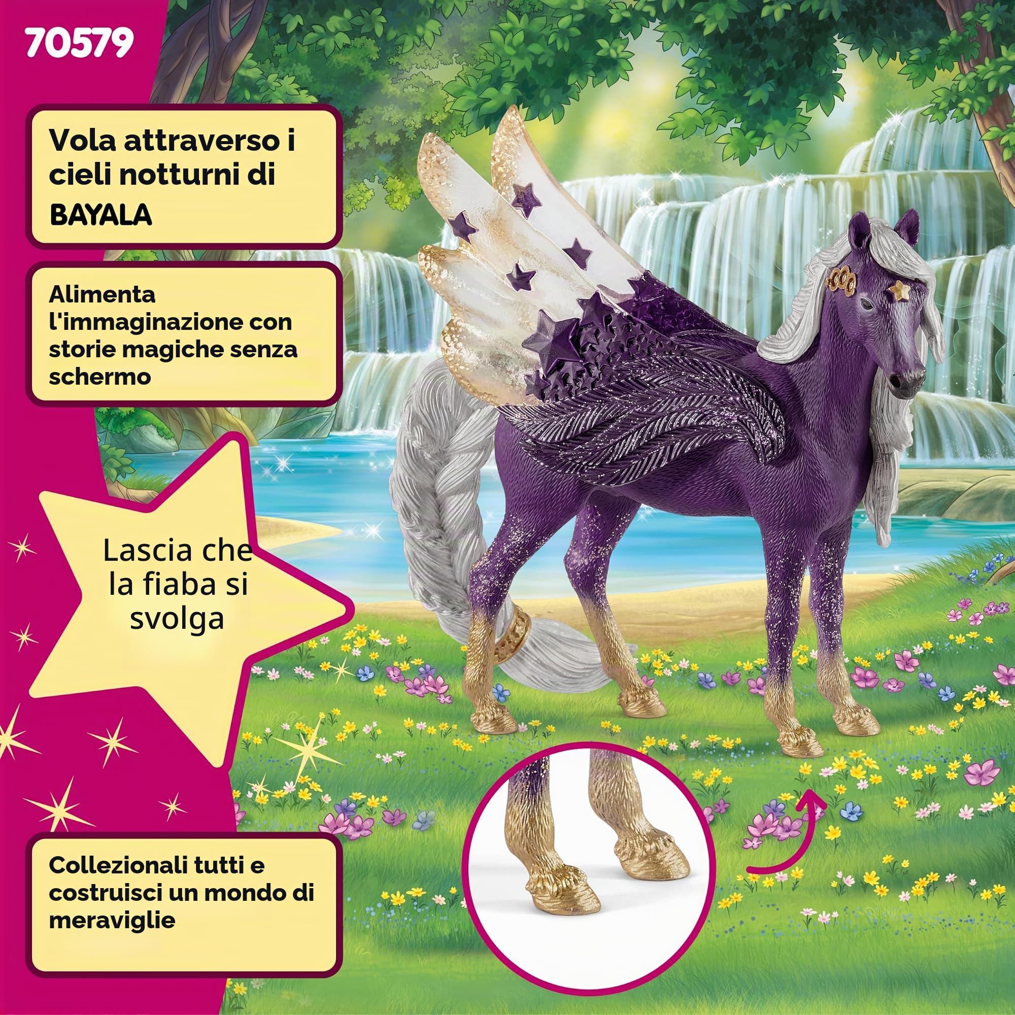 Schleich BAYALA | Giumenta Pegaso stellare 70579 | 13 x 4 x 13 cm