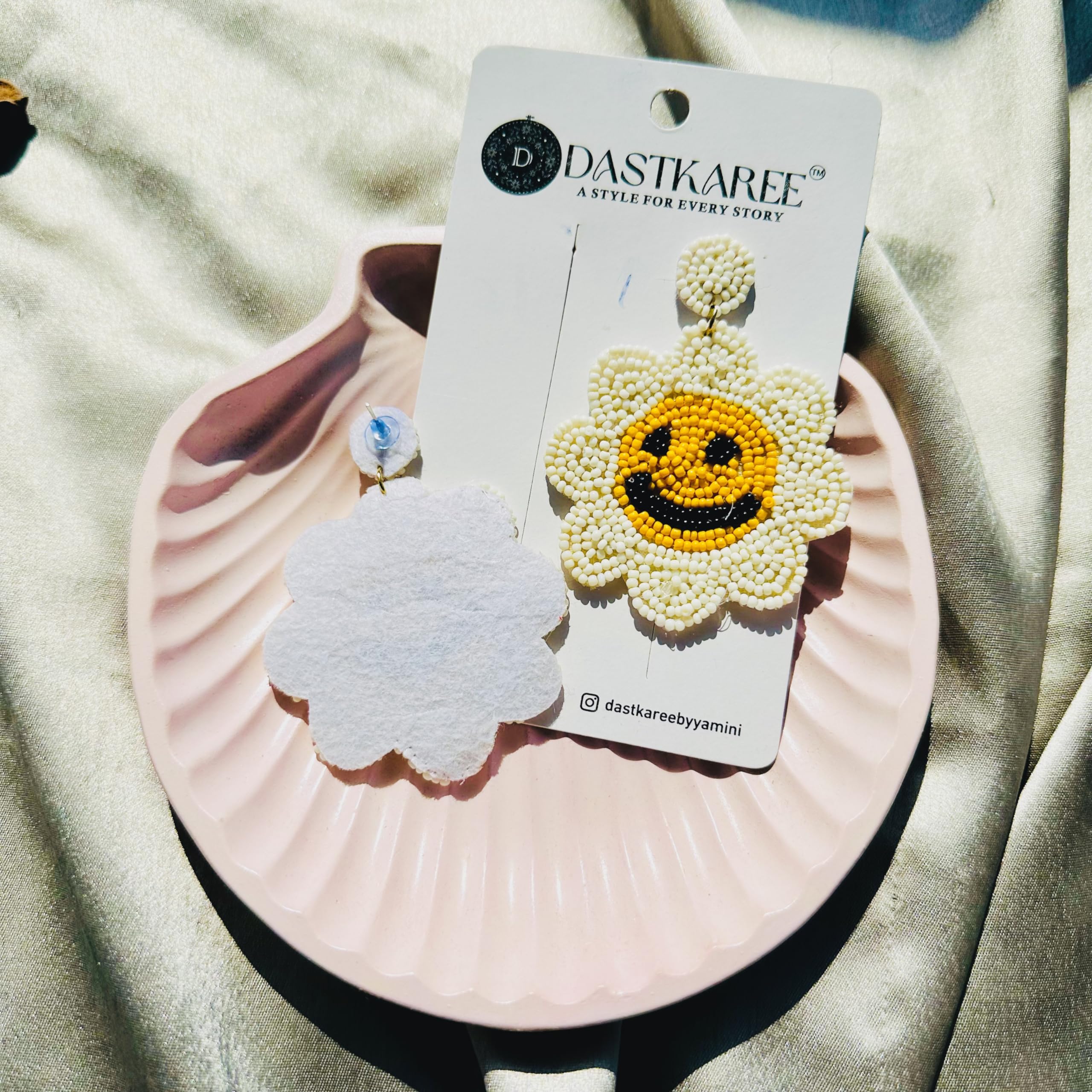 Keep Smiling Beaded Earring