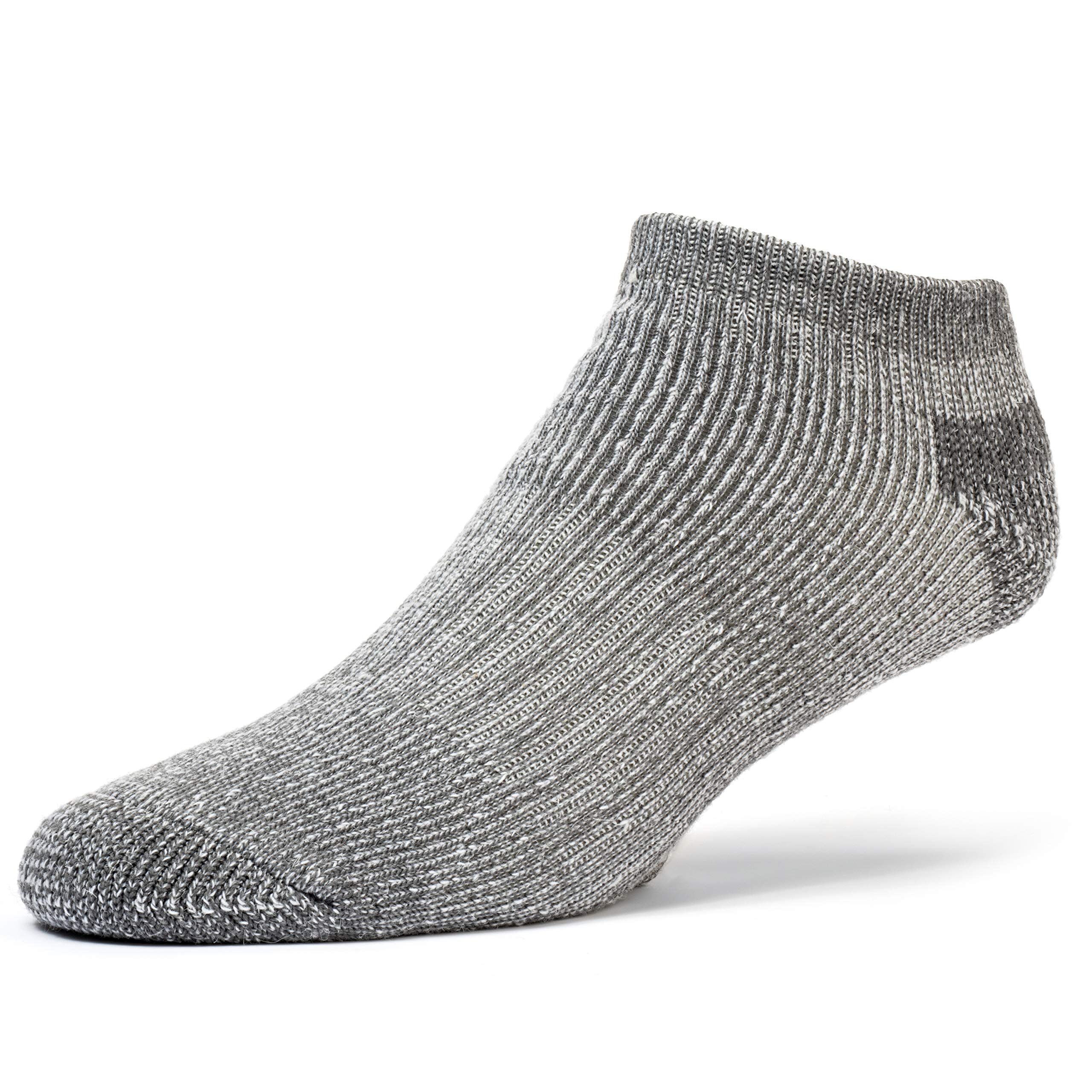 FUN TOES Calzini bassi da uomo in lana merino alla caviglia, per escursionismo, corsa, compressione dell'arco plantare, imbottiti, 6 paia