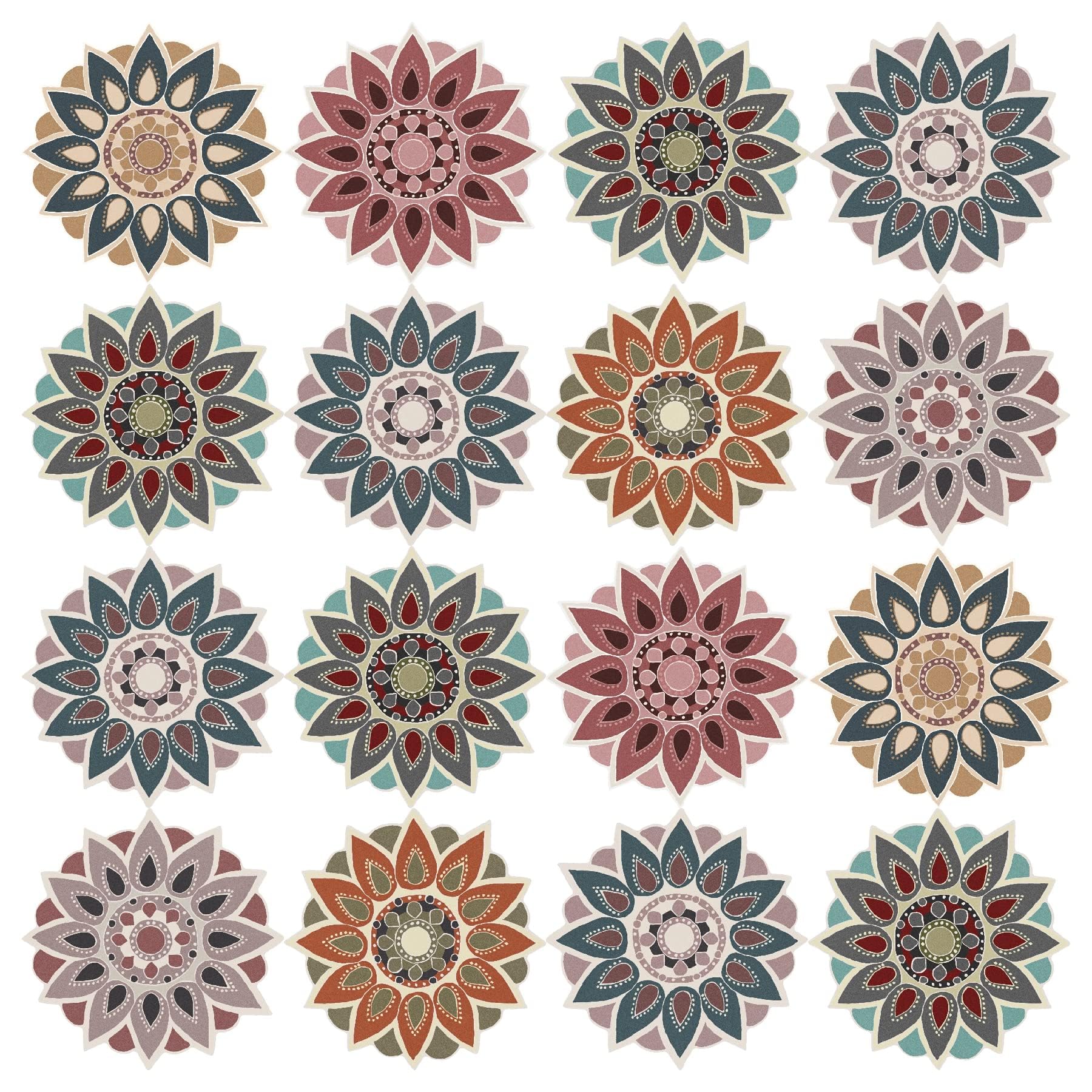 WallDesign Rangoli Stickers - DIY Wall Decor -5