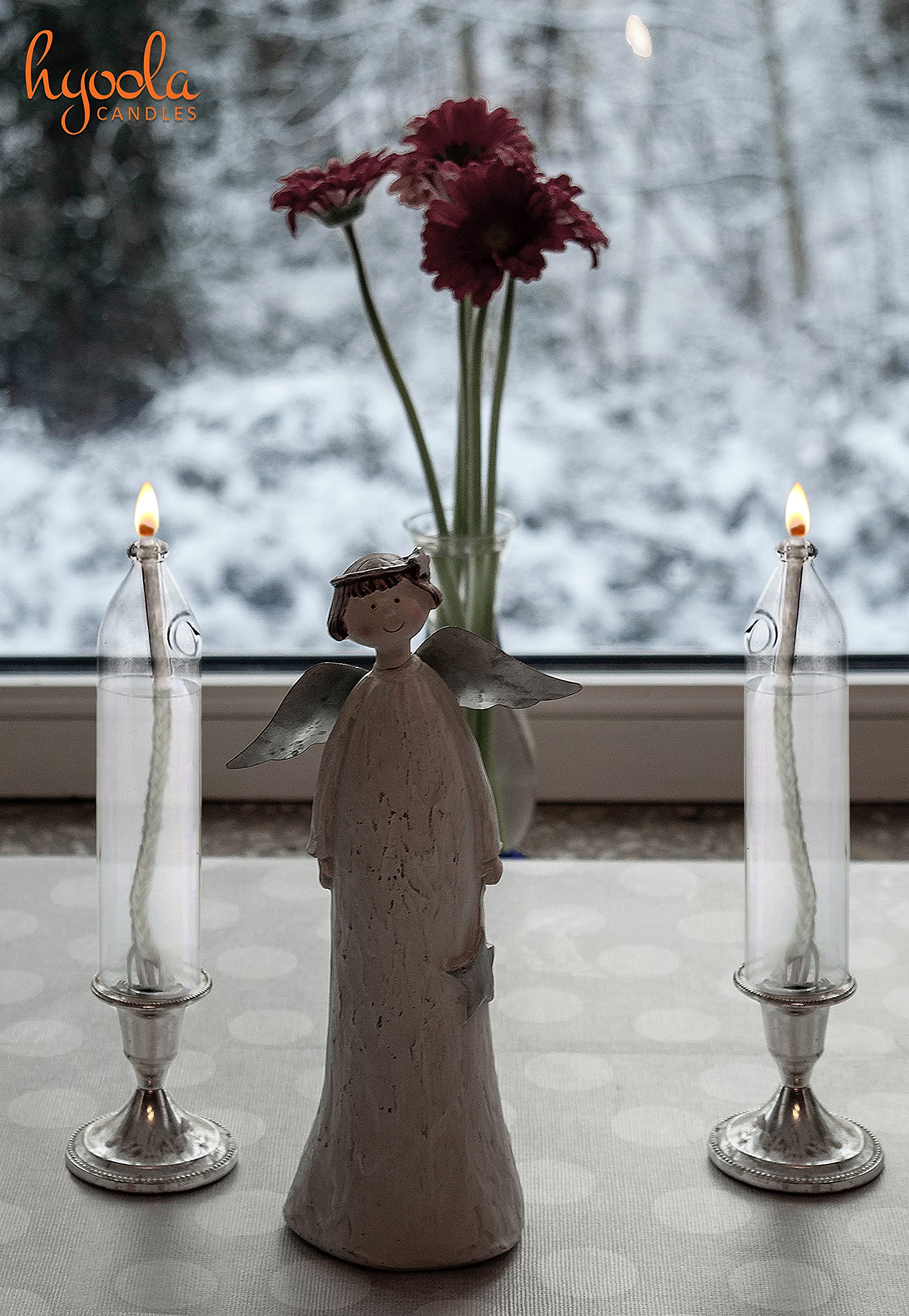 Amazon.com: Ner Mitzvah Glass Paraffin Shabbat Candle Holder Cup