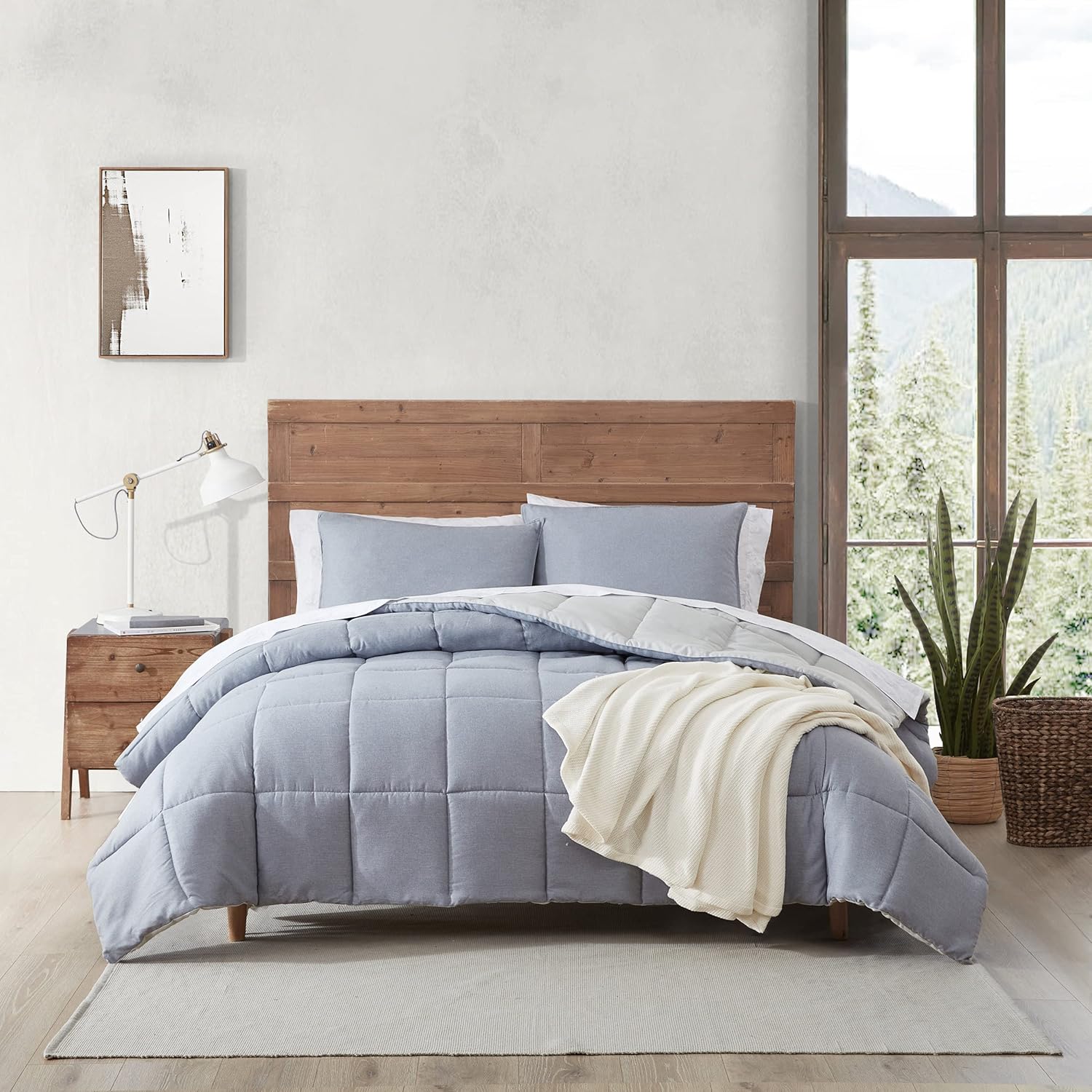 Eddie Bauer Queen Comforter Set, Soft Reversible Bedding