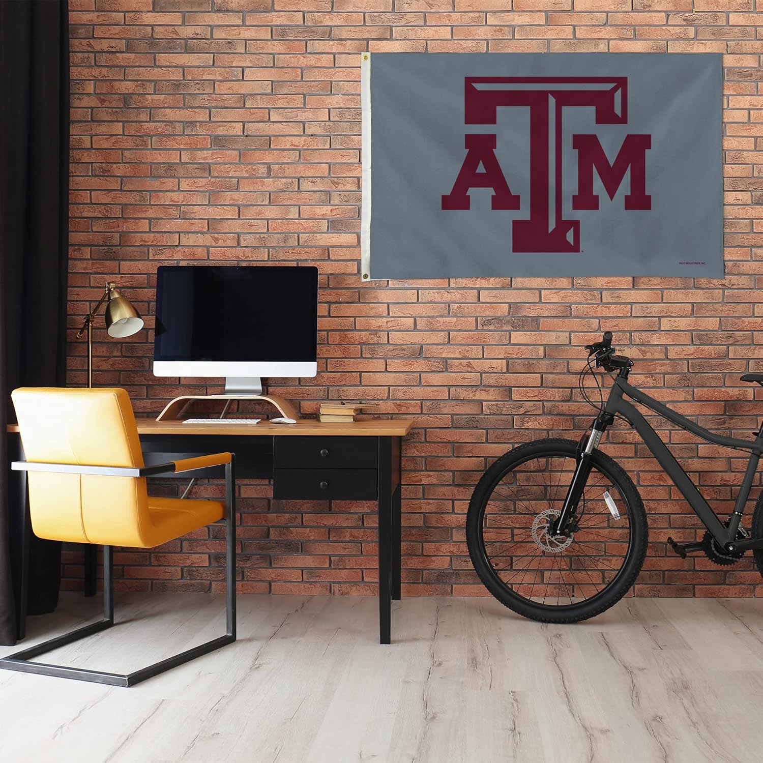 Rico Industries NCAA Texas A&M Aggies Flag 3' x 5' Gray Banner Flag - Single Sided - Indoor or Outdoor - Home Décor Made
