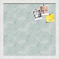 Vista 41 de PinPix ArtToFrames - Tablero de anuncios de corcho personalizado de 18 x 12 pulgadas. Este tablero de anuncios de círculos aguamarina tiene un Blanco