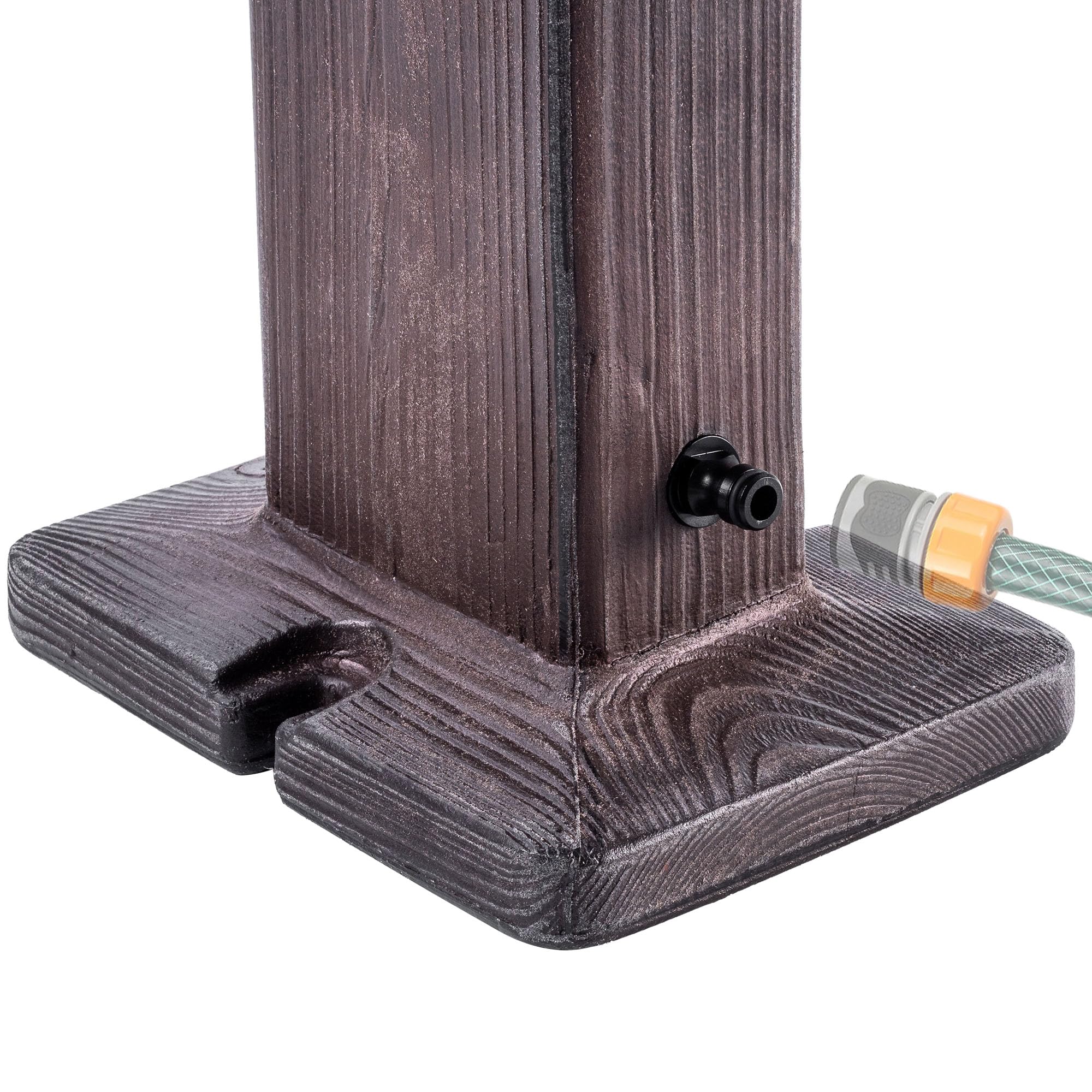KADAX Columna de Agua de Plástico para Jardín Con Grifo Independiente (Madera)