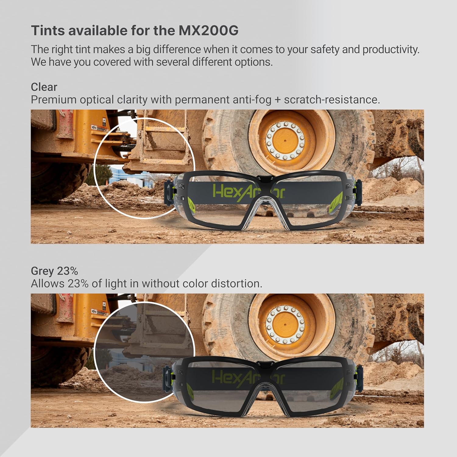 HexArmor MX200G Spoggle Safety Glasses with Anti-Fog Coatings